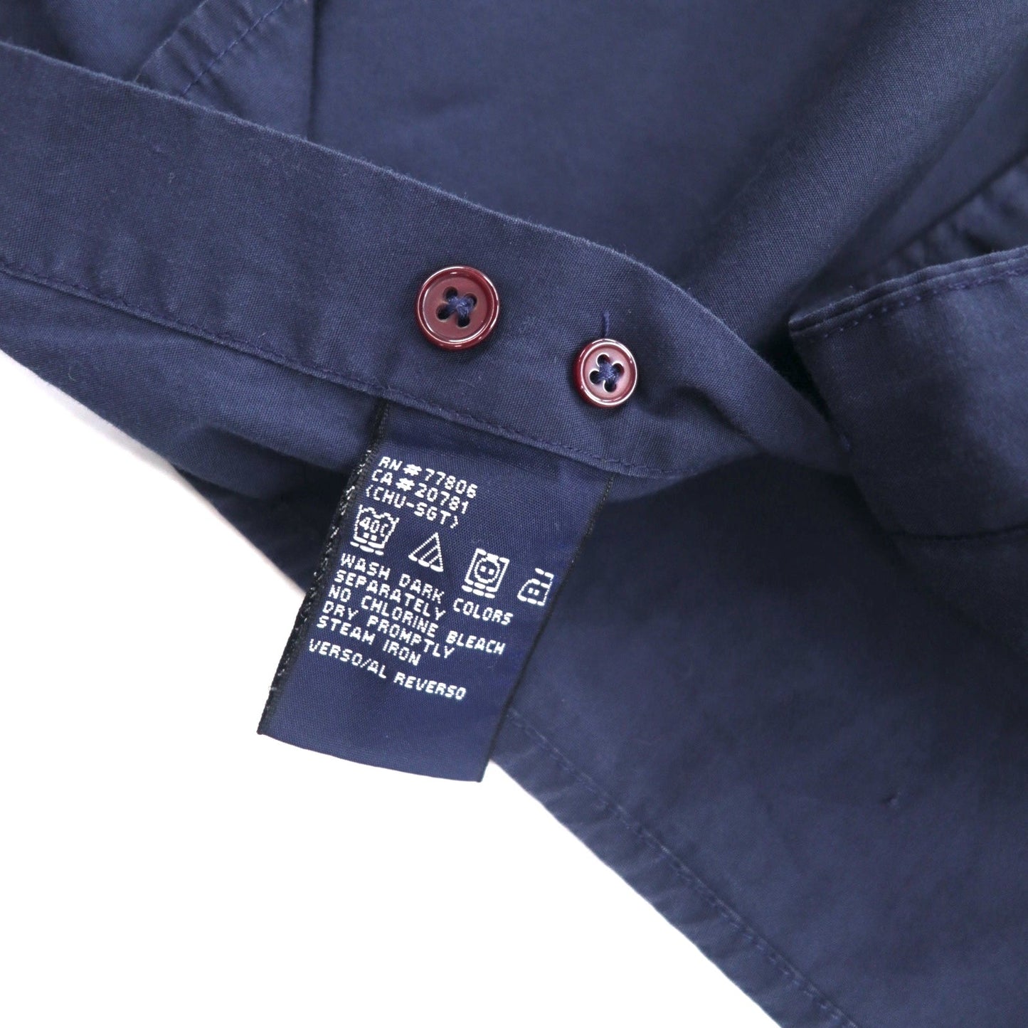 TOMMY HILFIGER 90年代 ドレスシャツ XXL ネイビー 胸ポケット ビッグサイズ ワンポイントロゴ