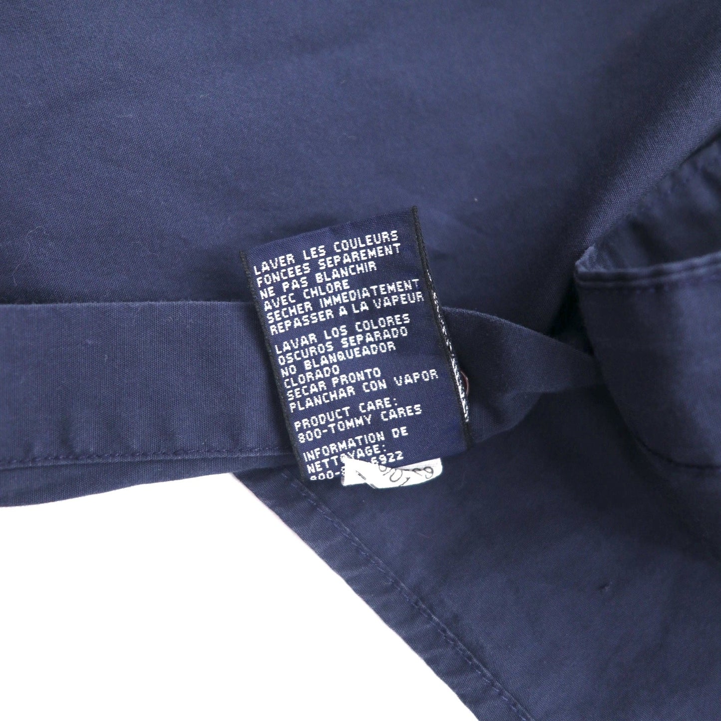 TOMMY HILFIGER 90年代 ドレスシャツ XXL ネイビー 胸ポケット ビッグサイズ ワンポイントロゴ