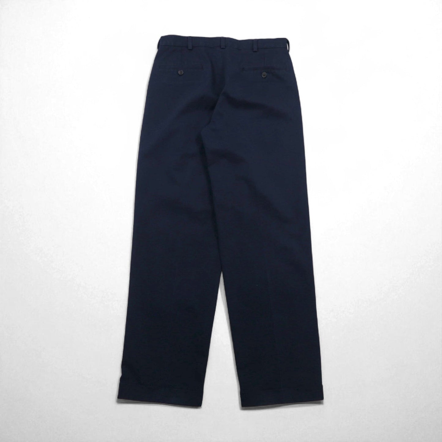Brooks Brothers ADVANTAGE CHINO ELLIOT 2タック ワイド チノパンツ M ネイビー コットン
