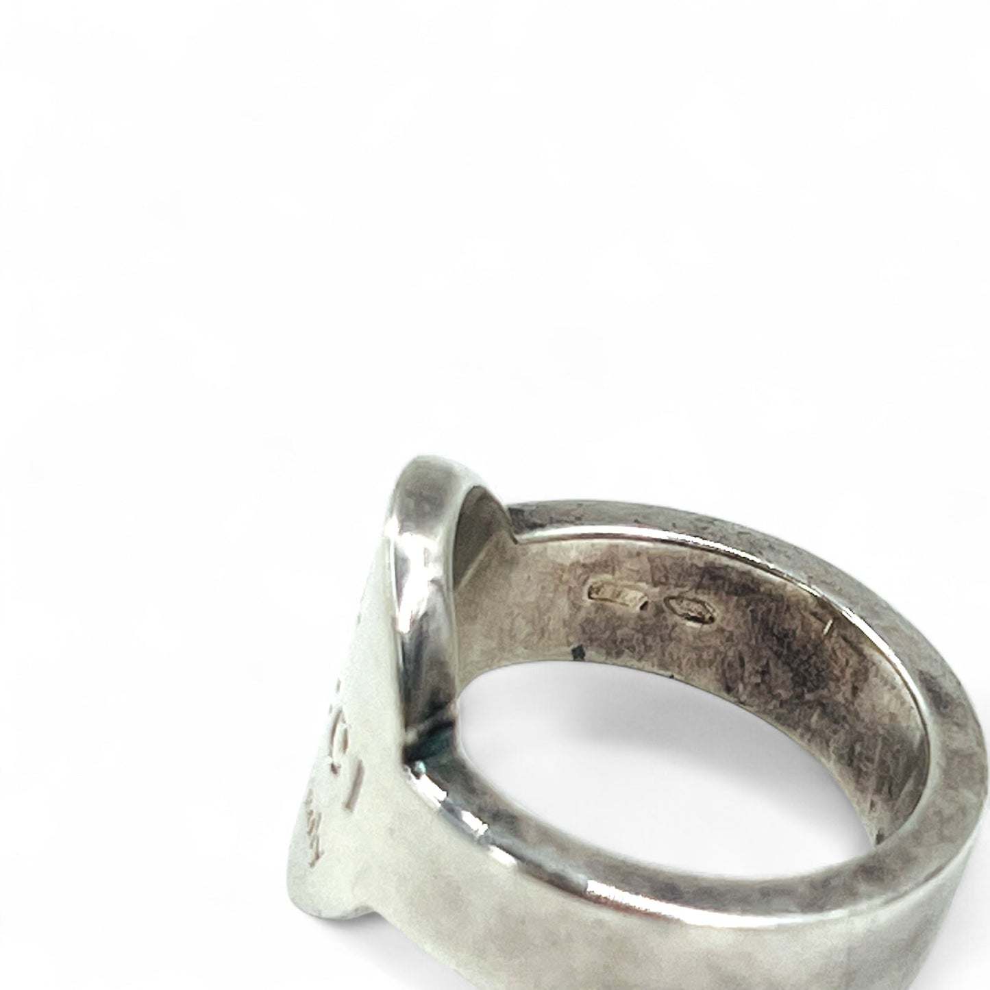 GUCCI トレードマーク オーバル ロゴ リング 10号 シルバー 925