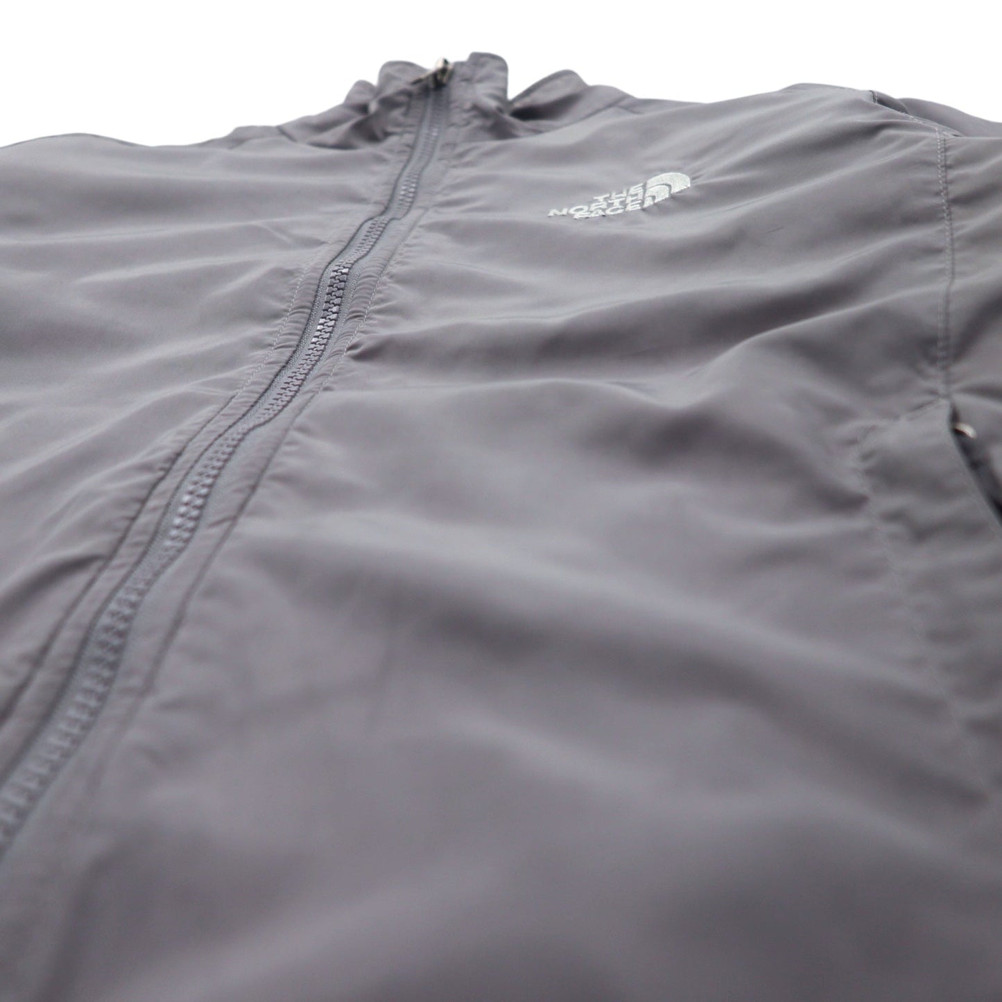 THE NORTH FACE フリースライナー インサレーションジャケット 中綿 XS グレー ポリエステル ロゴ 刺繍 ドローコード