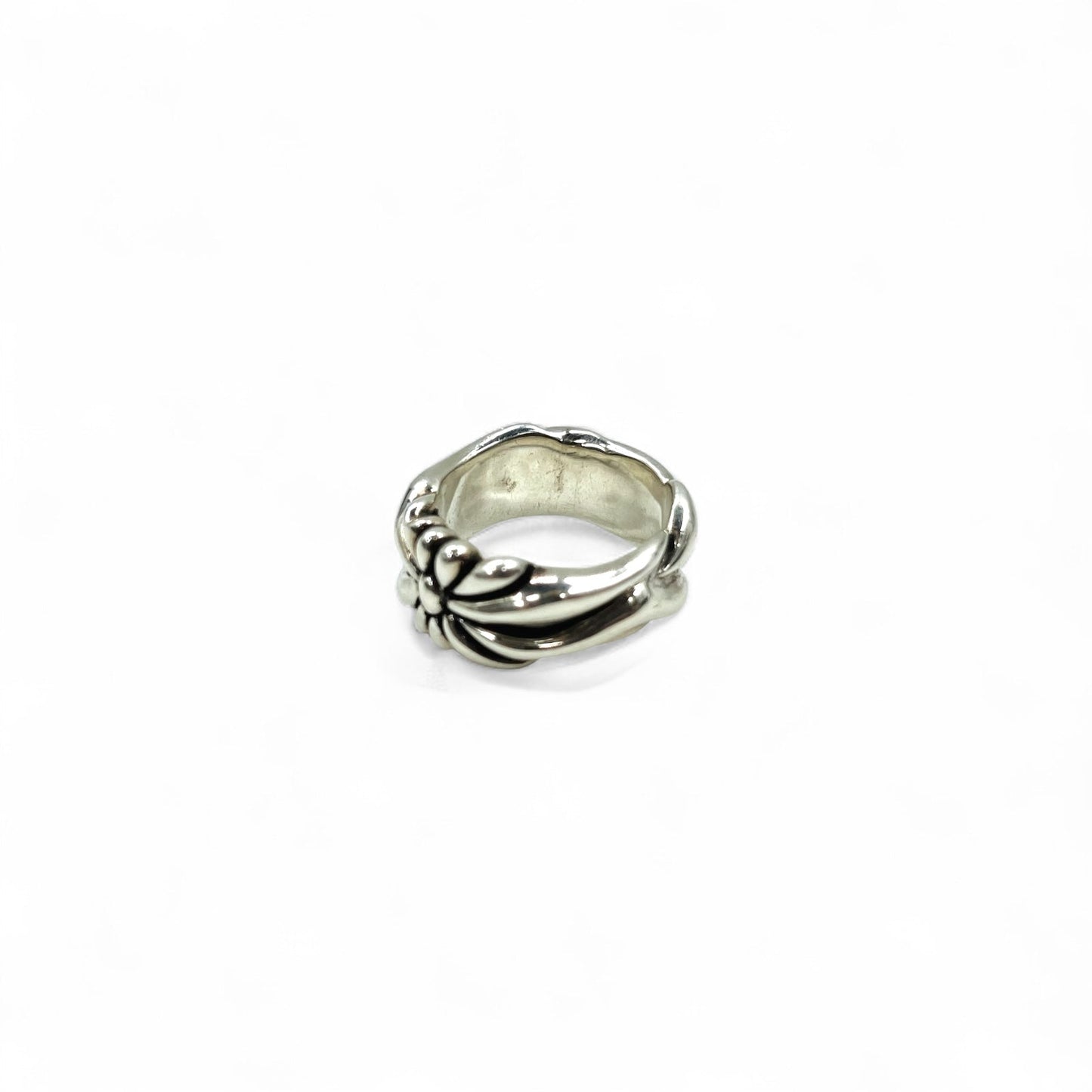 Vintage Silver Ring 花 フラワー クロス フローラル リング 指輪 17号 シルバー SILVER 925