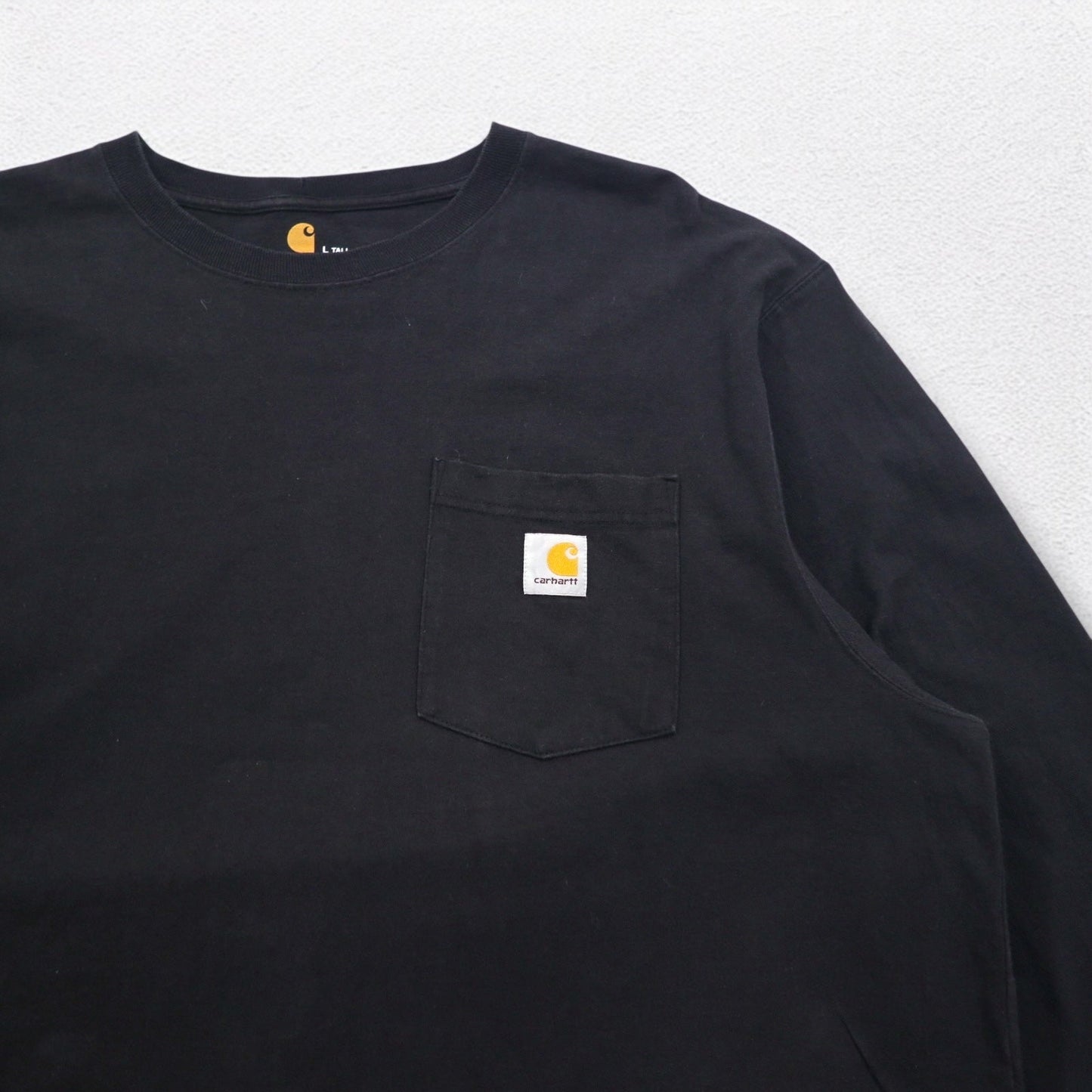 carhartt オリジナルフィット ロングスリーブ Tシャツ ロンT L TALL ORIGINAL FIT ブラック コットン