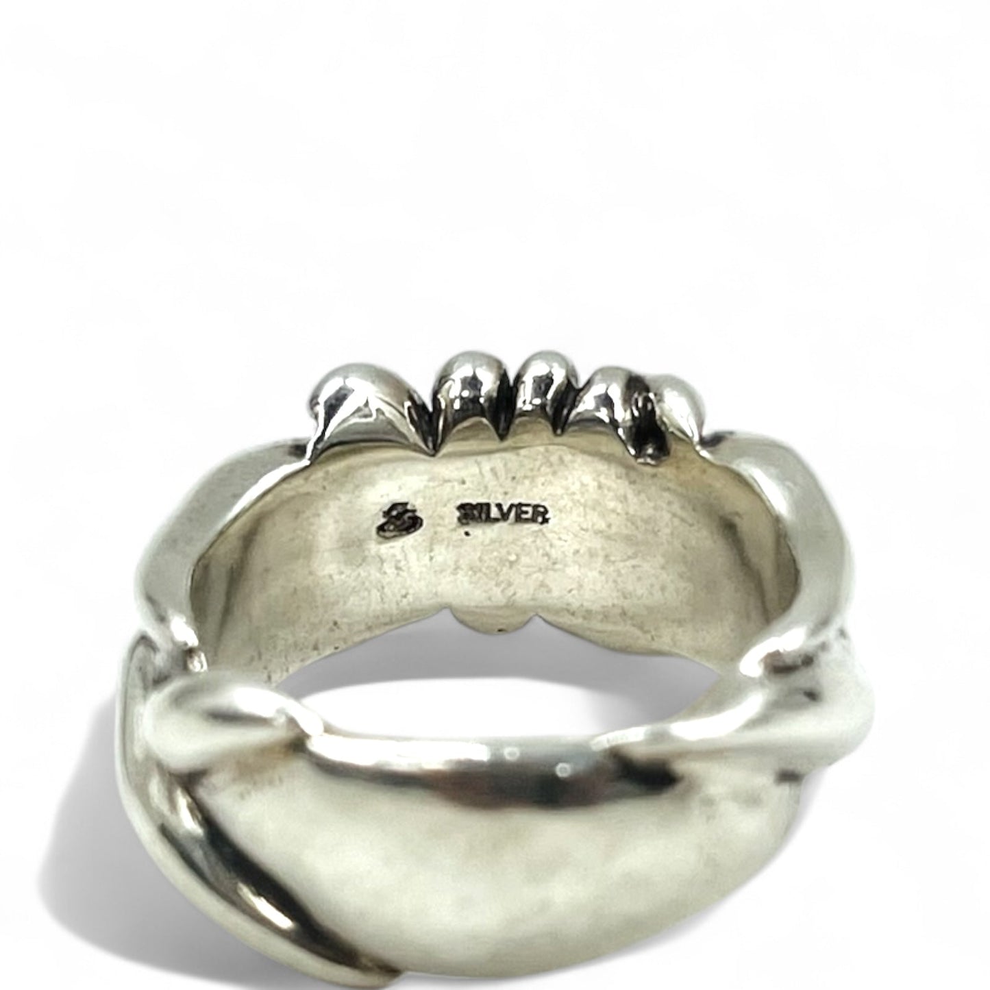 Vintage Silver Ring 花 フラワー クロス フローラル リング 指輪 17号 シルバー SILVER 925