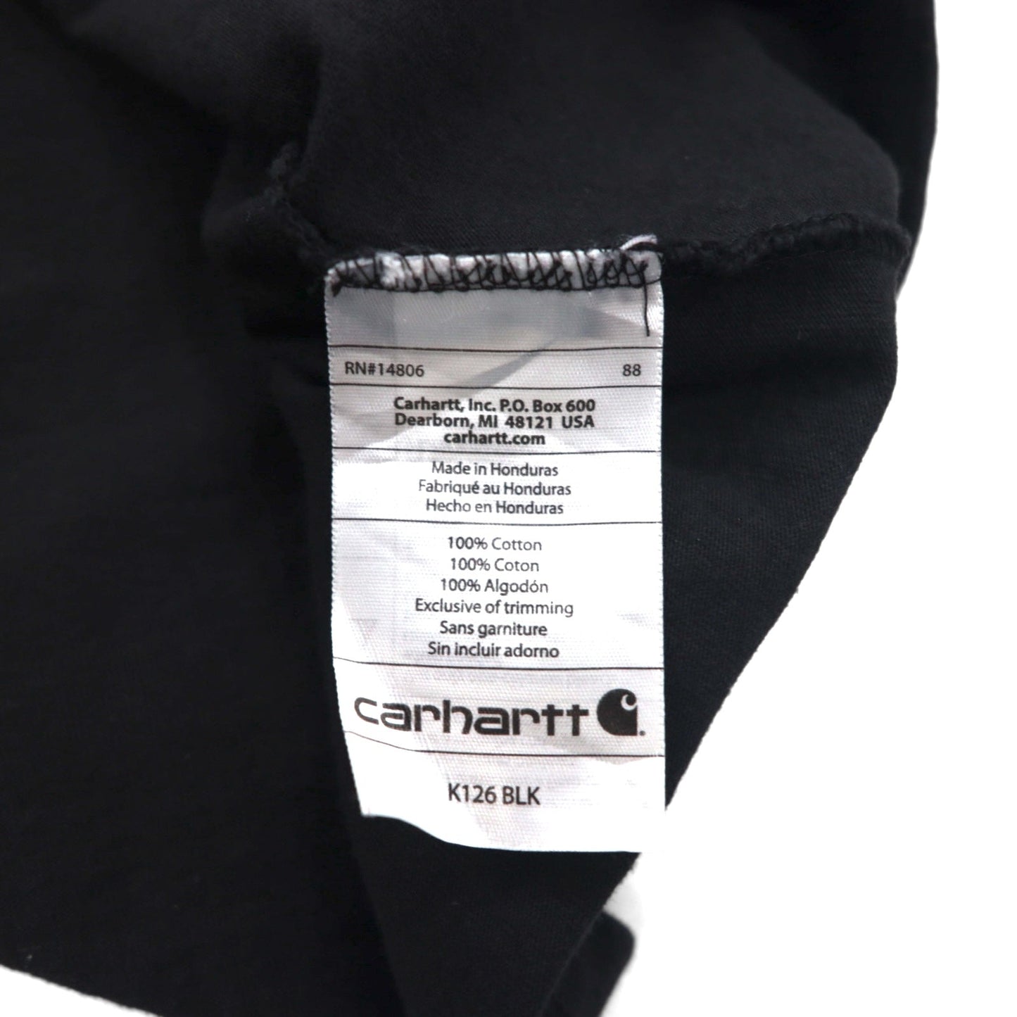 carhartt オリジナルフィット ロングスリーブ Tシャツ ロンT L TALL ORIGINAL FIT ブラック コットン
