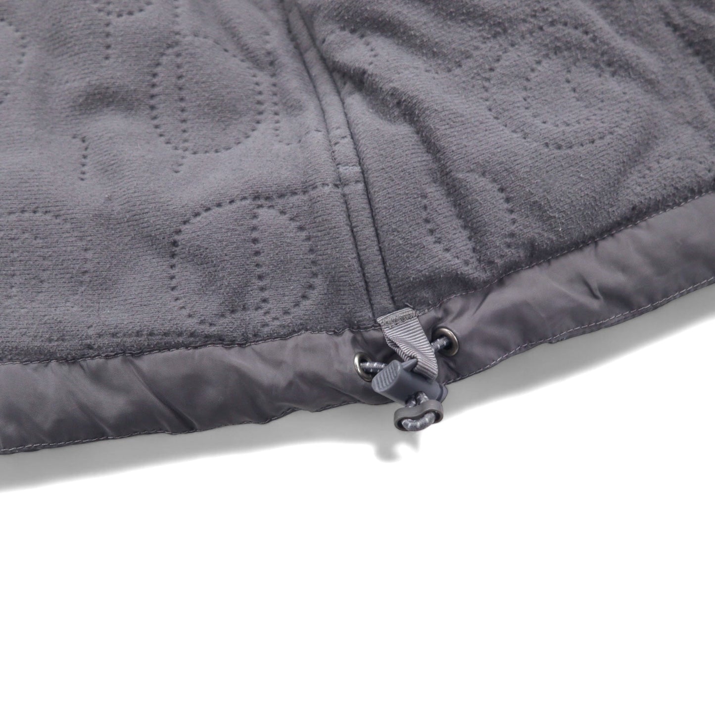 THE NORTH FACE フリースライナー インサレーションジャケット 中綿 XS グレー ポリエステル ロゴ 刺繍 ドローコード