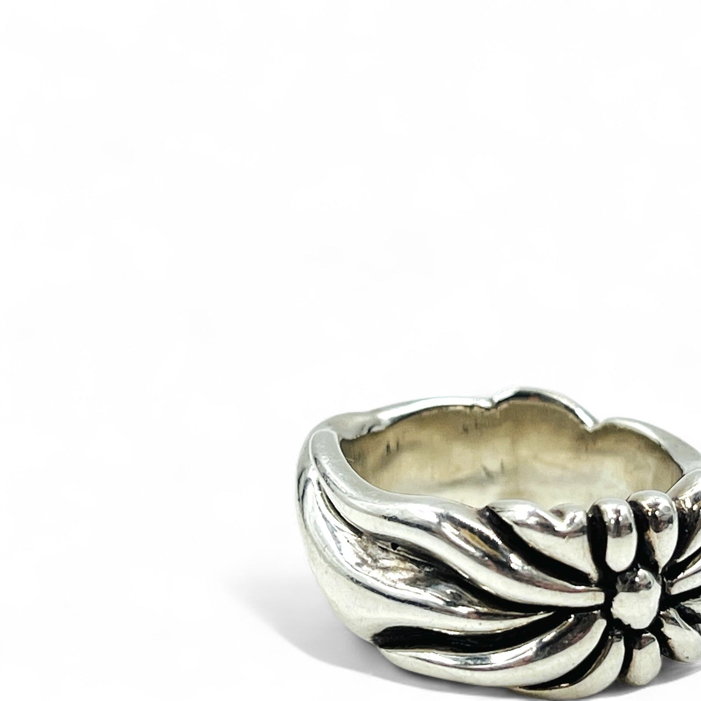 Vintage Silver Ring 花 フラワー クロス フローラル リング 指輪 17号 シルバー SILVER 925