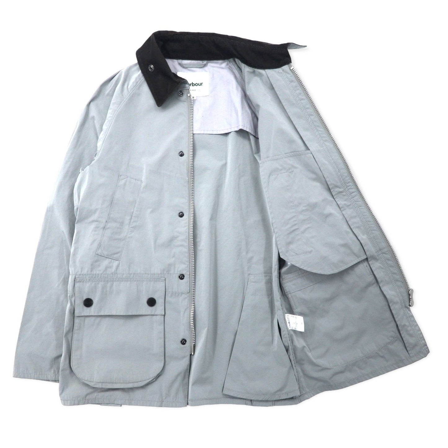 Barbour ビデイル BEDALE SL ジャケット S グレー ポリエステル 襟コーデュロイ 1701085