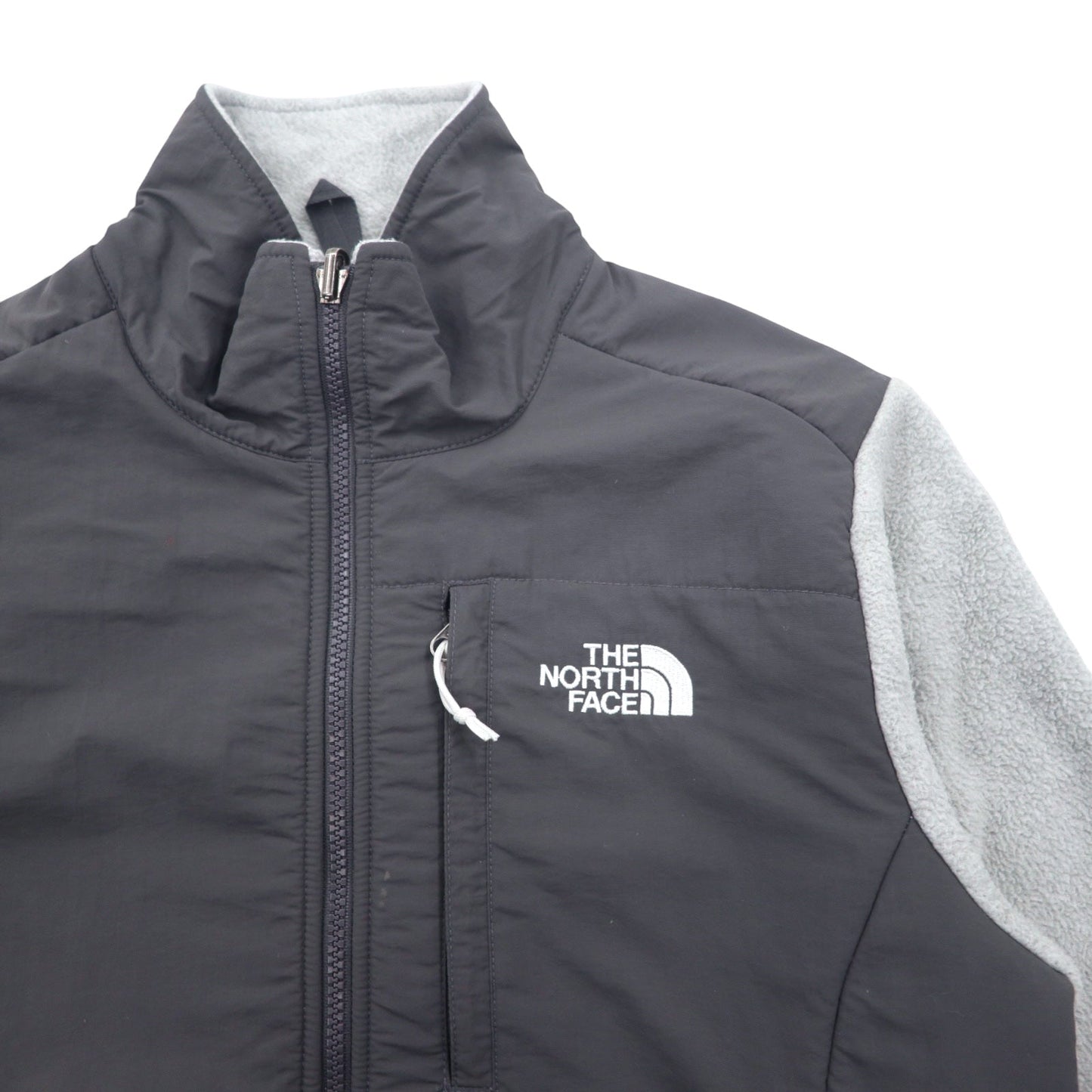 THE NORTH FACE デナリジャケット POLARTEC ポーラテック フリージャケット S グレー ポリエステル ロゴ刺繍