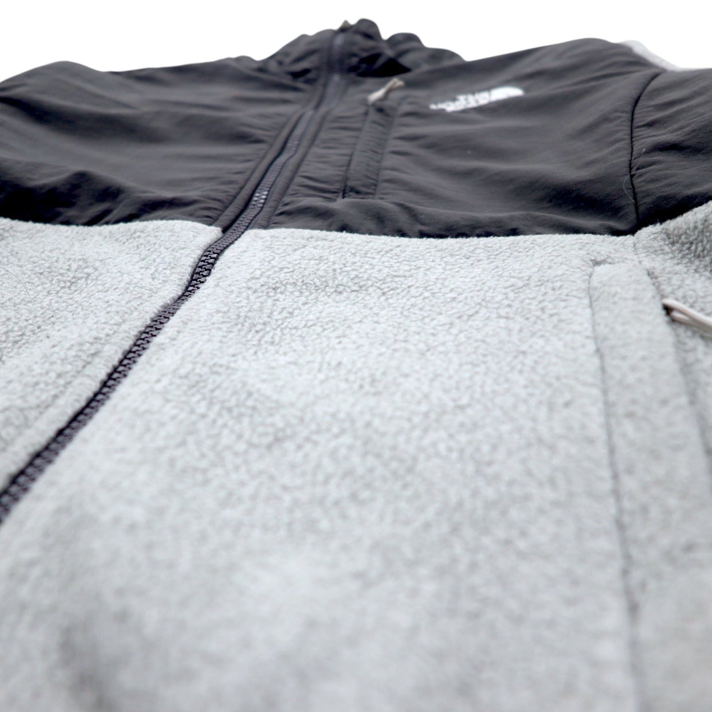 THE NORTH FACE デナリジャケット POLARTEC ポーラテック フリージャケット S グレー ポリエステル ロゴ刺繍