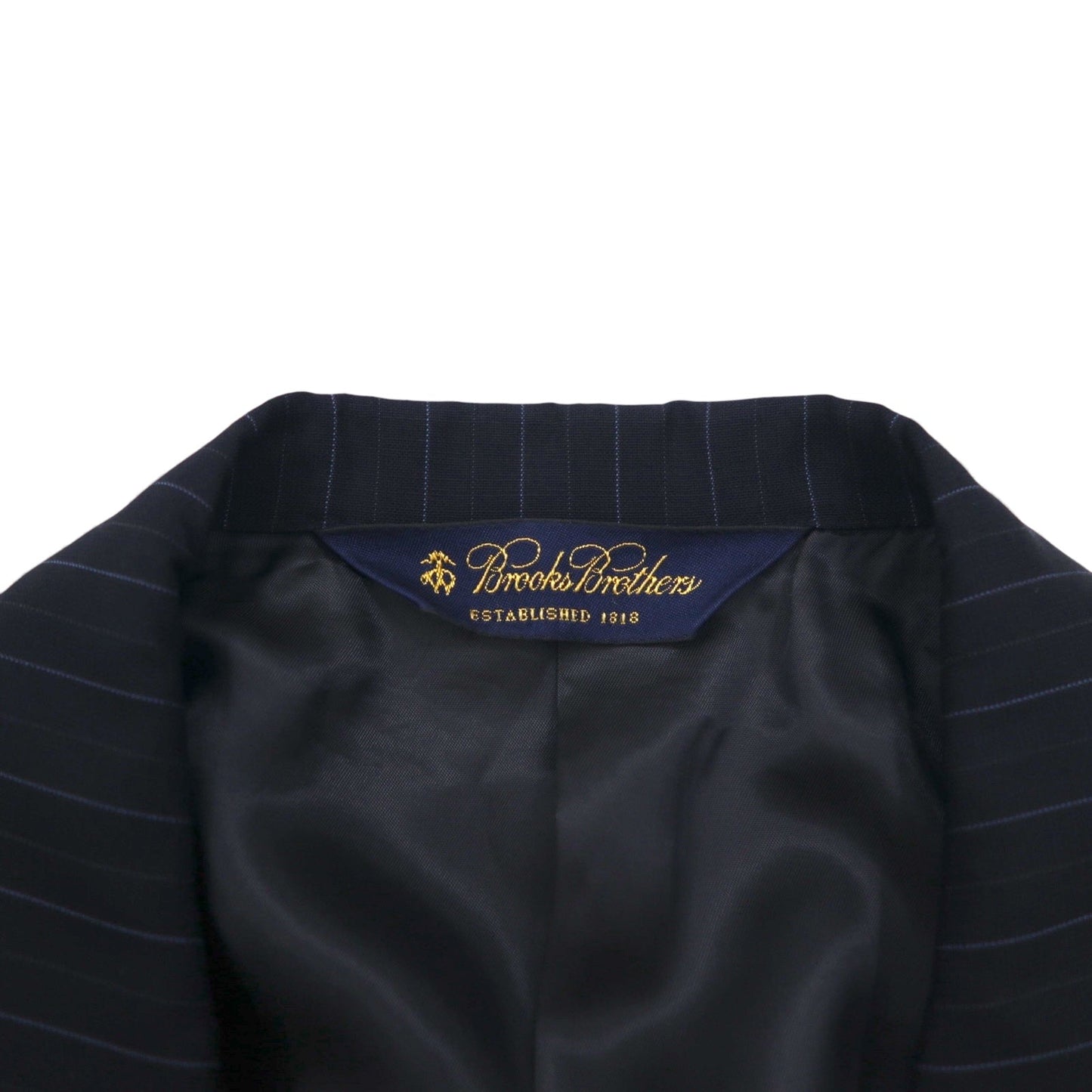 Brooks Brothers 3B スーツ セットアップ M ネイビー ストライプ ウール 日本製