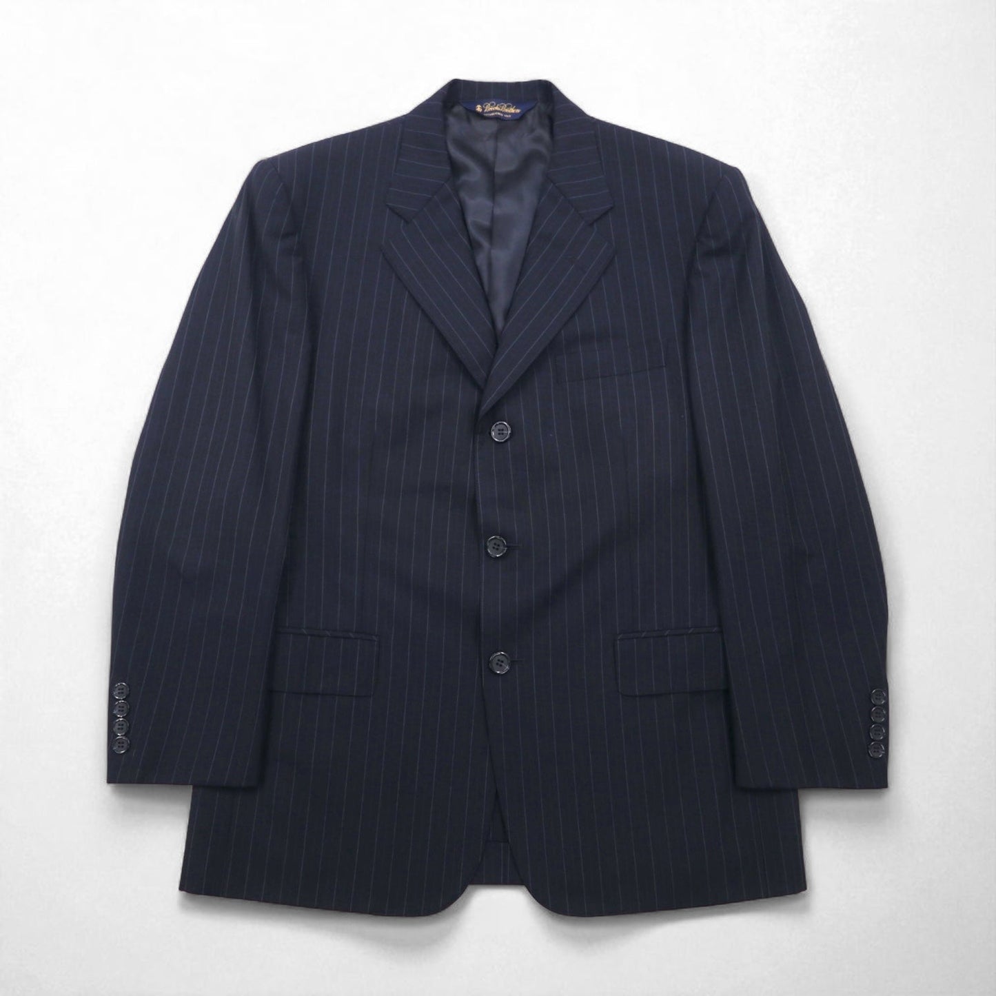 Brooks Brothers 3B スーツ セットアップ M ネイビー ストライプ ウール 日本製