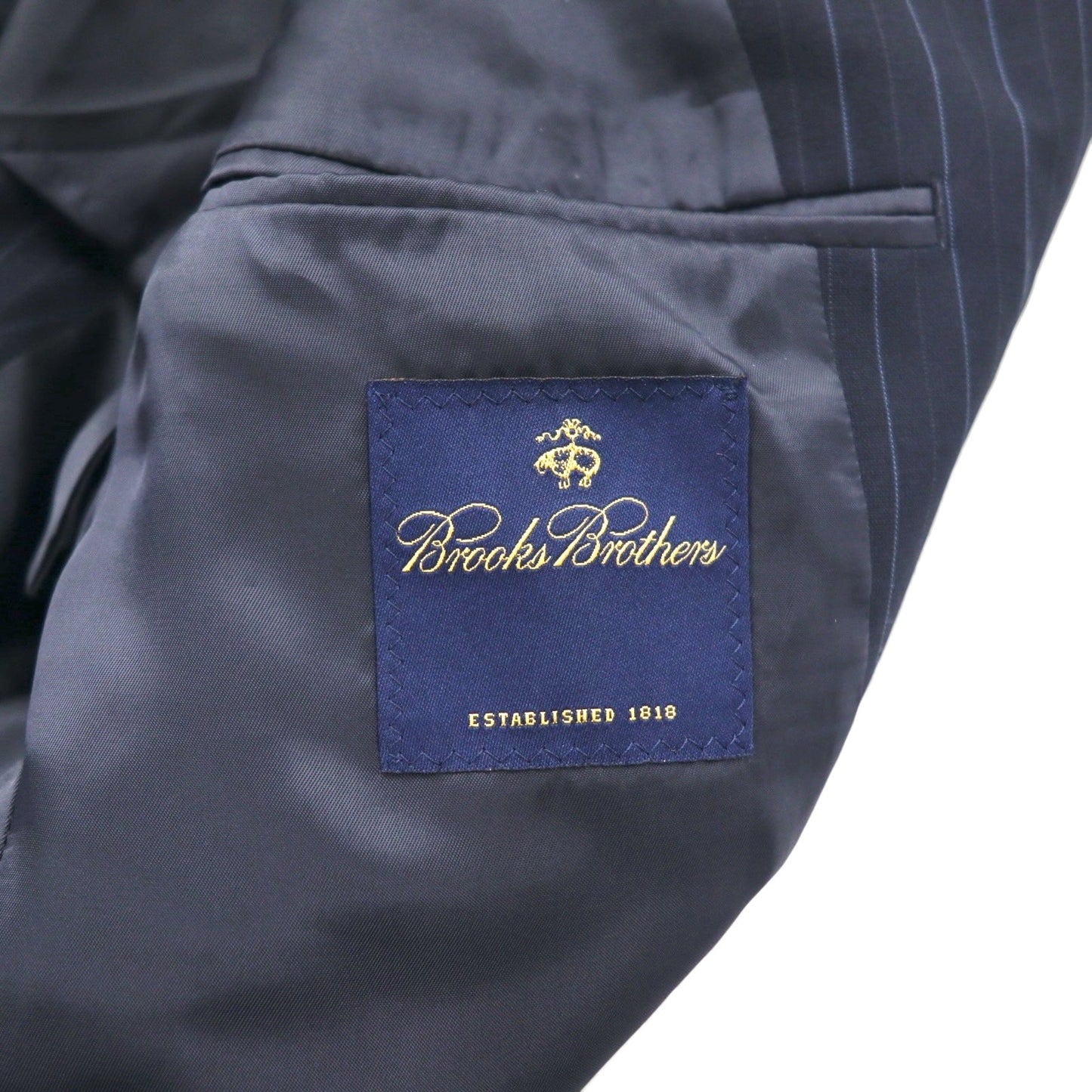 Brooks Brothers 3B スーツ セットアップ M ネイビー ストライプ ウール 日本製
