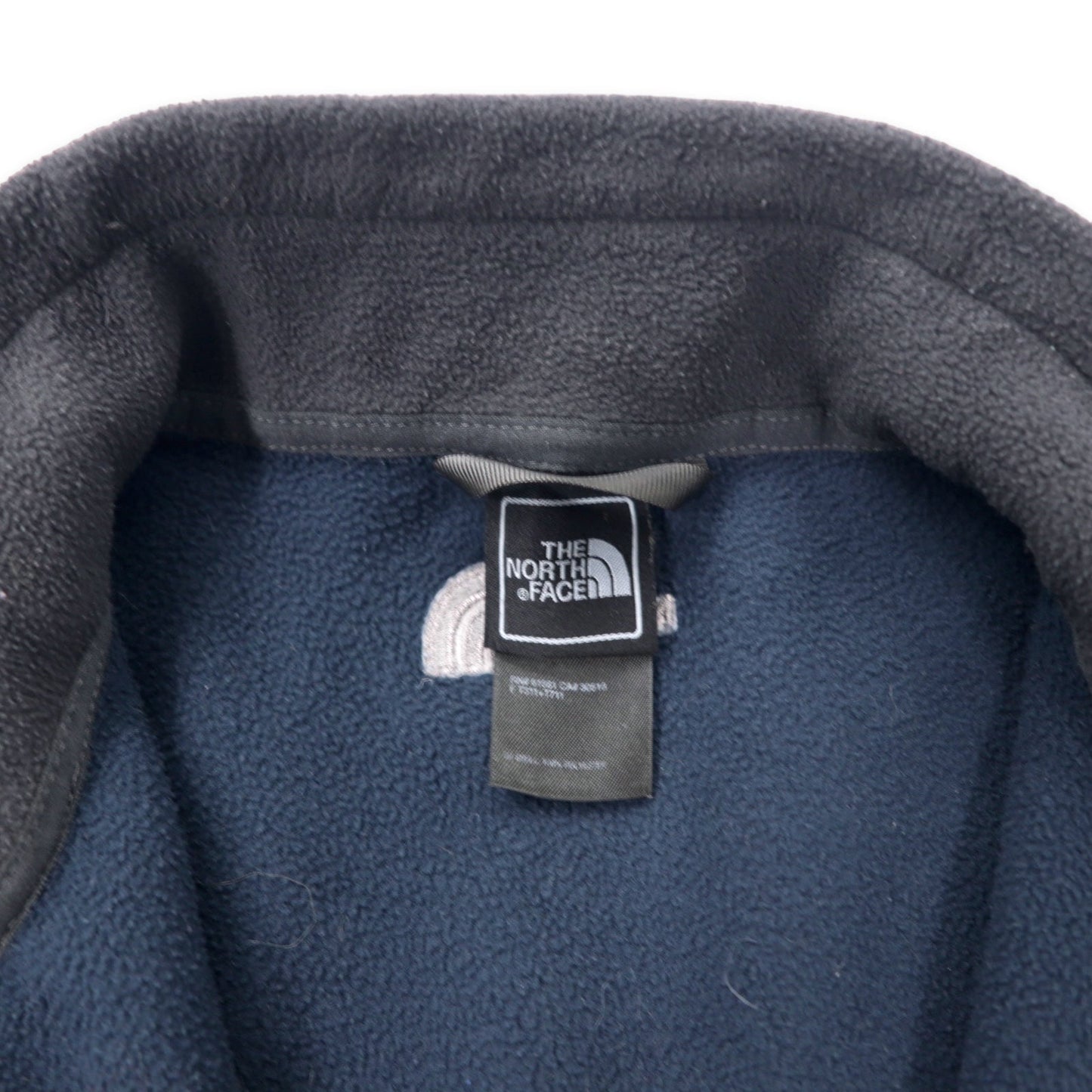 THE NORTH FACE フルジップ フリースジャケット M ネイビー ポリエステル ロゴ刺繍