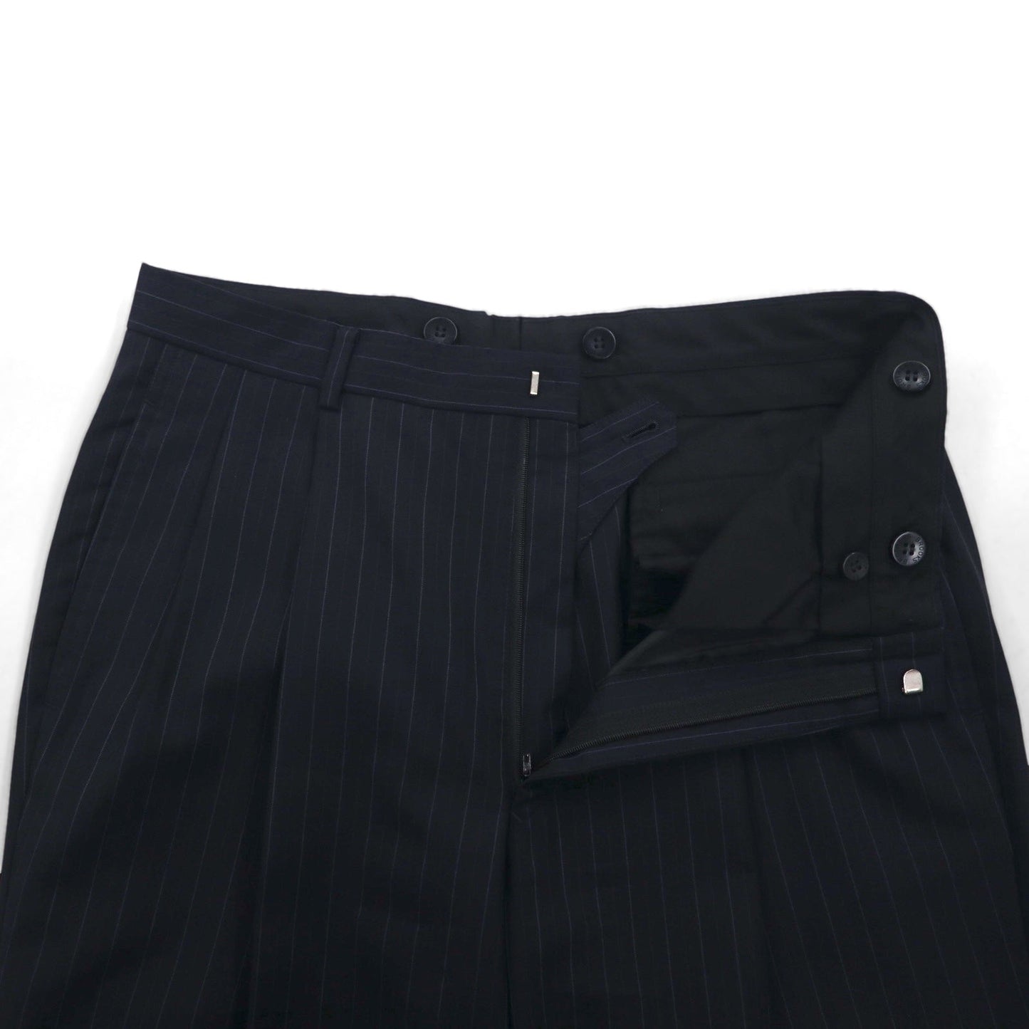 Brooks Brothers 3B スーツ セットアップ M ネイビー ストライプ ウール 日本製