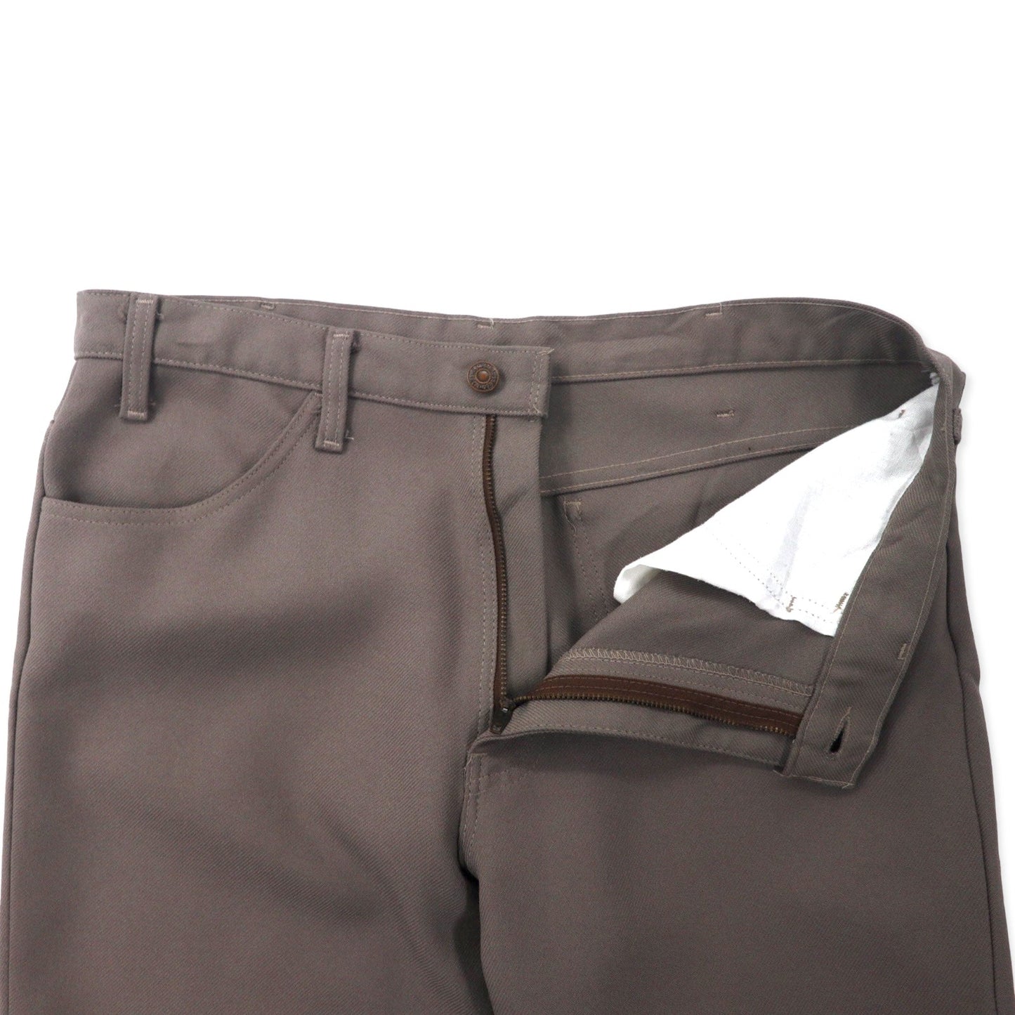 Levi's USA製 90年代 スタプレ ブーツカット スラックスパンツ 36 グレー ポリエステル ボタン裏698 SCOVILLジップ STA-PREST 10517 6126