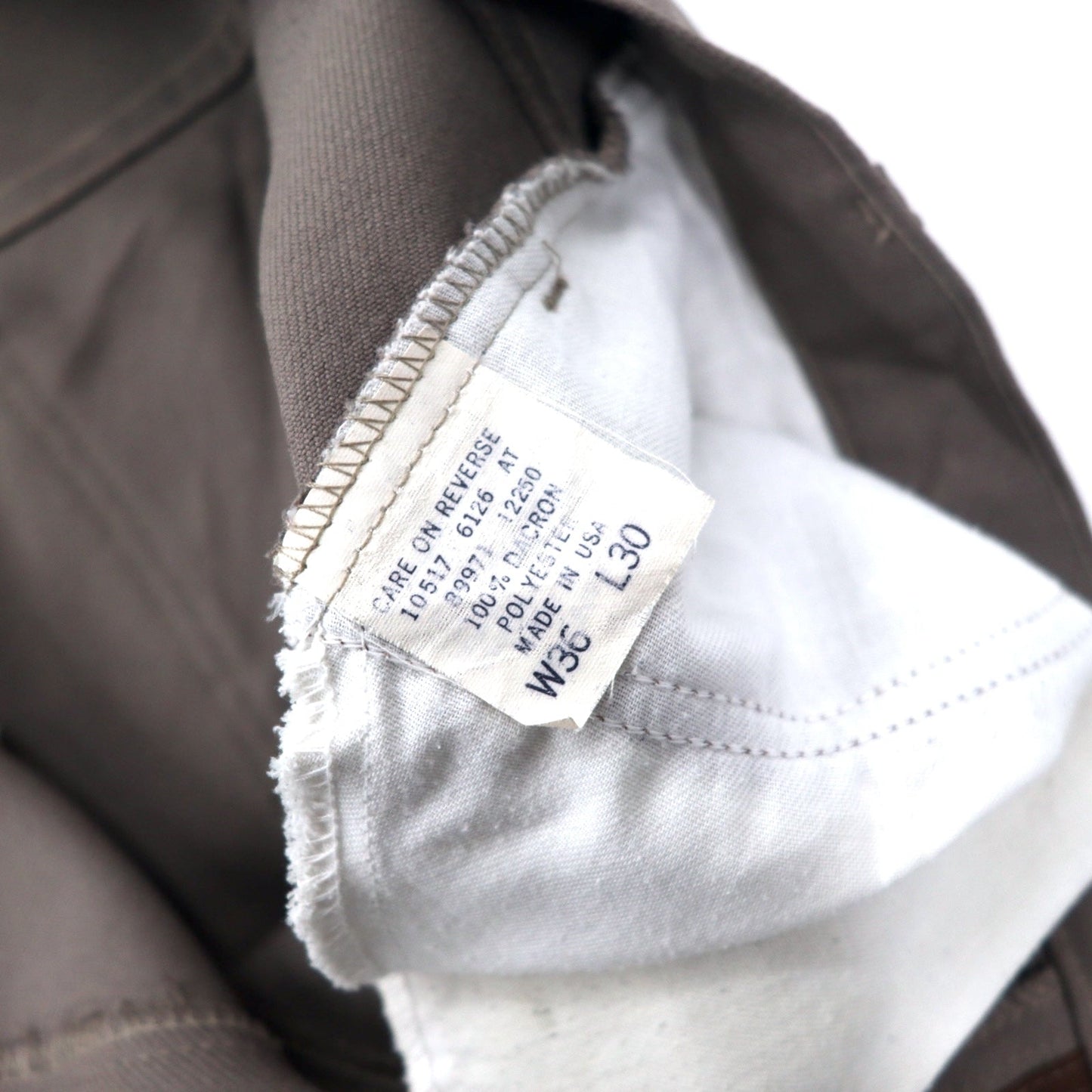 Levi's USA製 90年代 スタプレ ブーツカット スラックスパンツ 36 グレー ポリエステル ボタン裏698 SCOVILLジップ STA-PREST 10517 6126