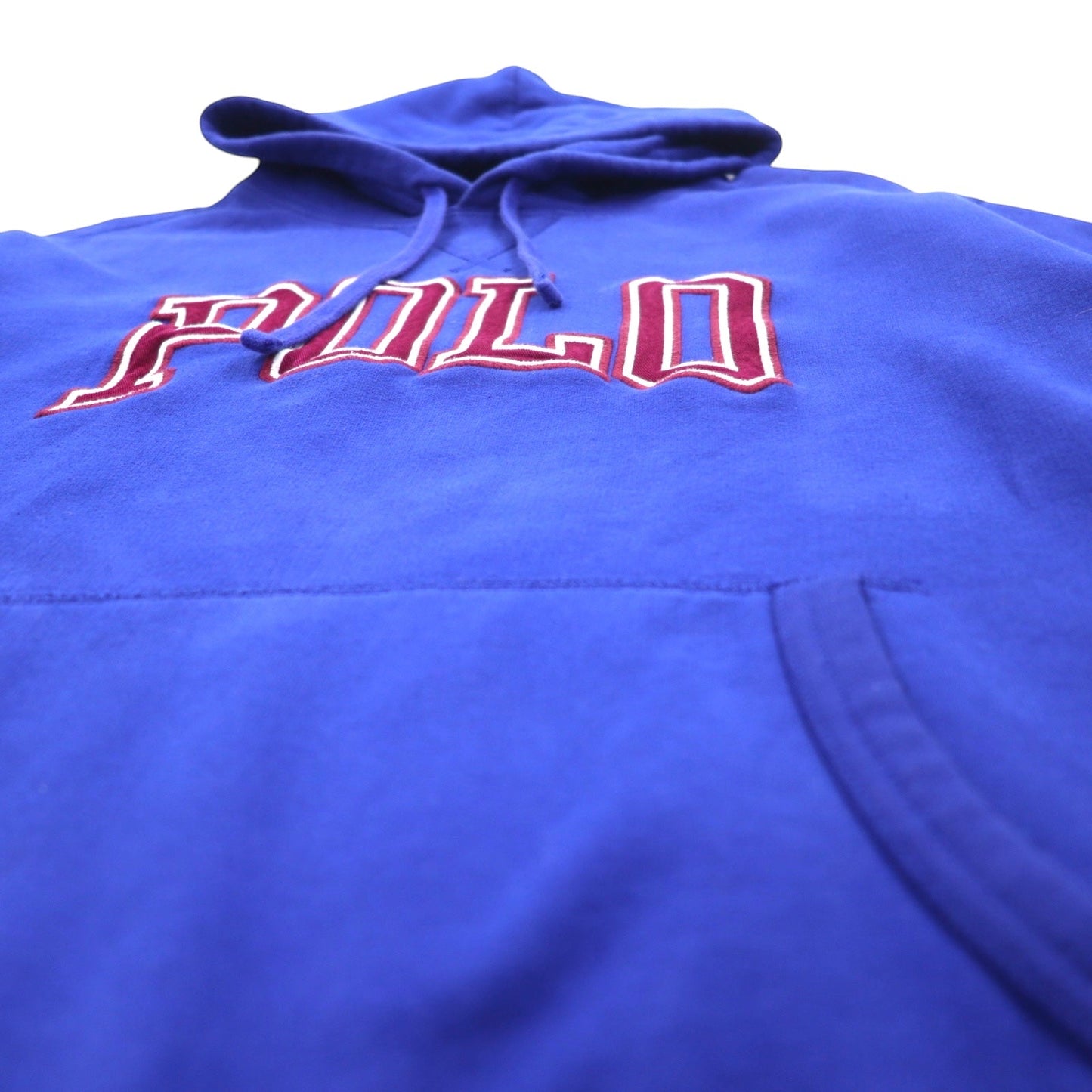 POLO RALPH LAUREN ロゴ 刺繍 プルオーバーパーカー XL ブルー コットン