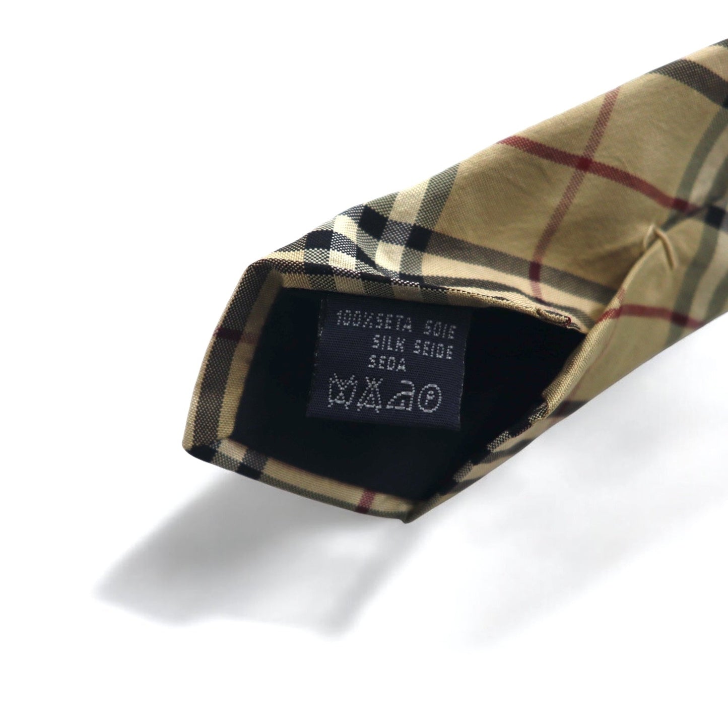BURBERRY イタリア製 ノバチェック ネクタイ ベージュ シルク