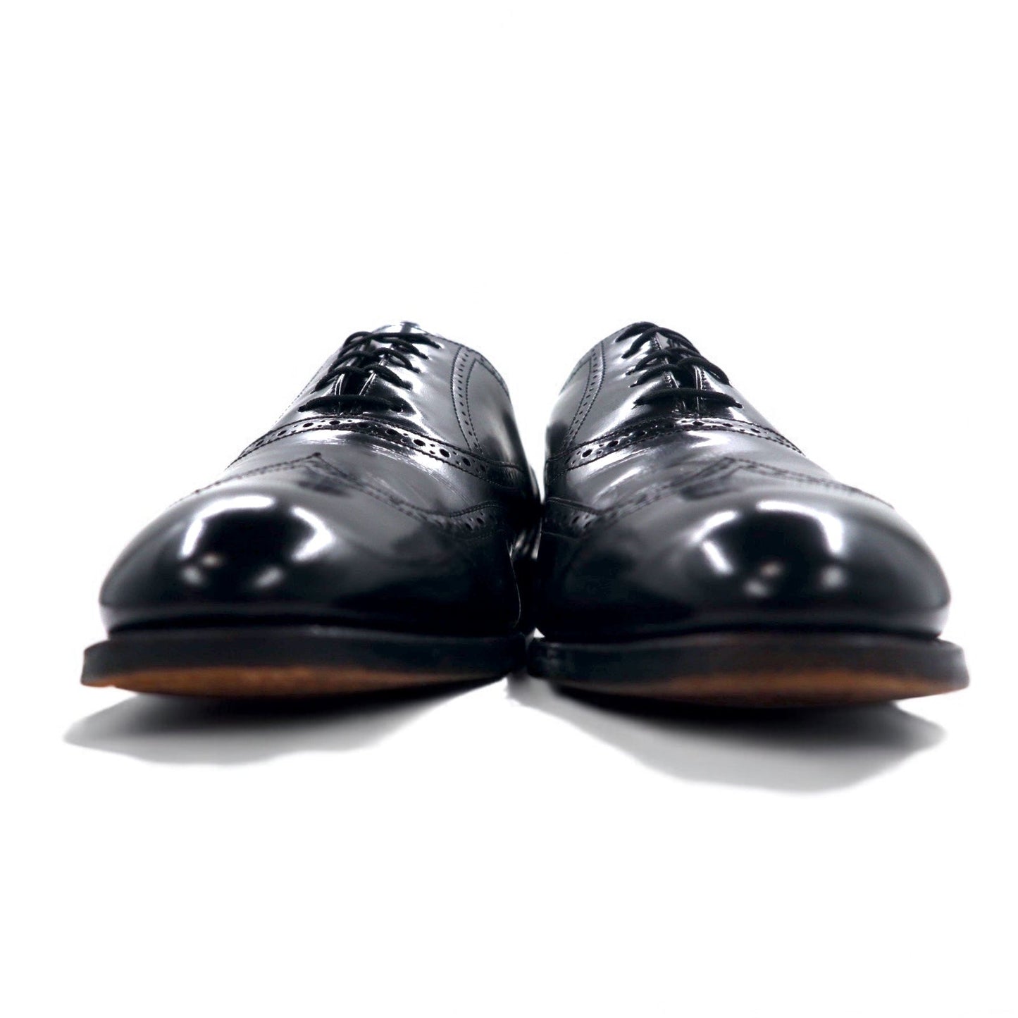 FLORSHEIM 80年代 ウイングチップ メダリオン ドレスシューズ 28cm ブラック レザー 20364