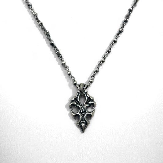 Vintage Skull Chain Necklace スカルチェーン ネックレス ペンダント シルバー STERLING 925 ゴシック ロック