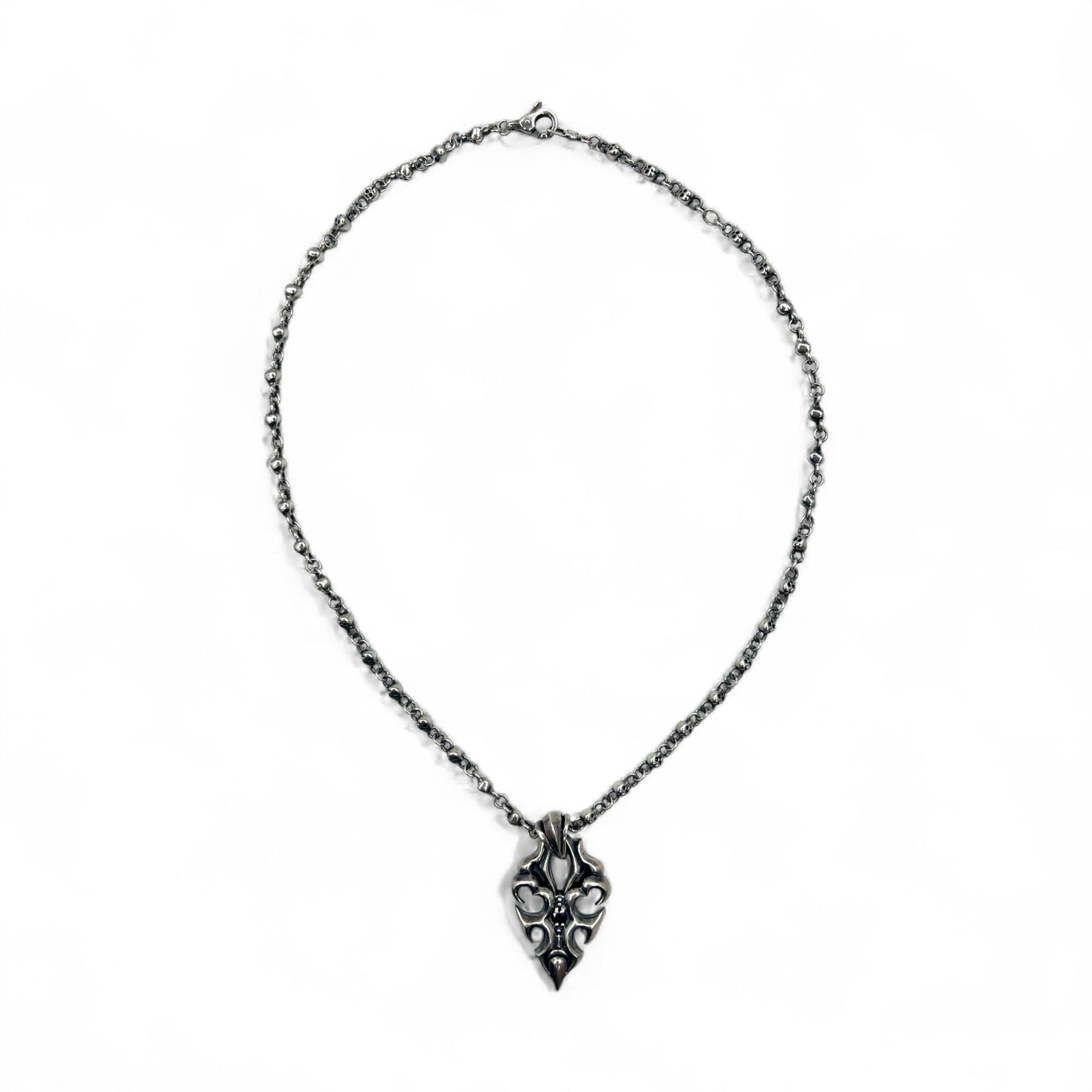 Vintage Skull Chain Necklace スカルチェーン ネックレス ペンダント シルバー STERLING 925 ゴシック ロック
