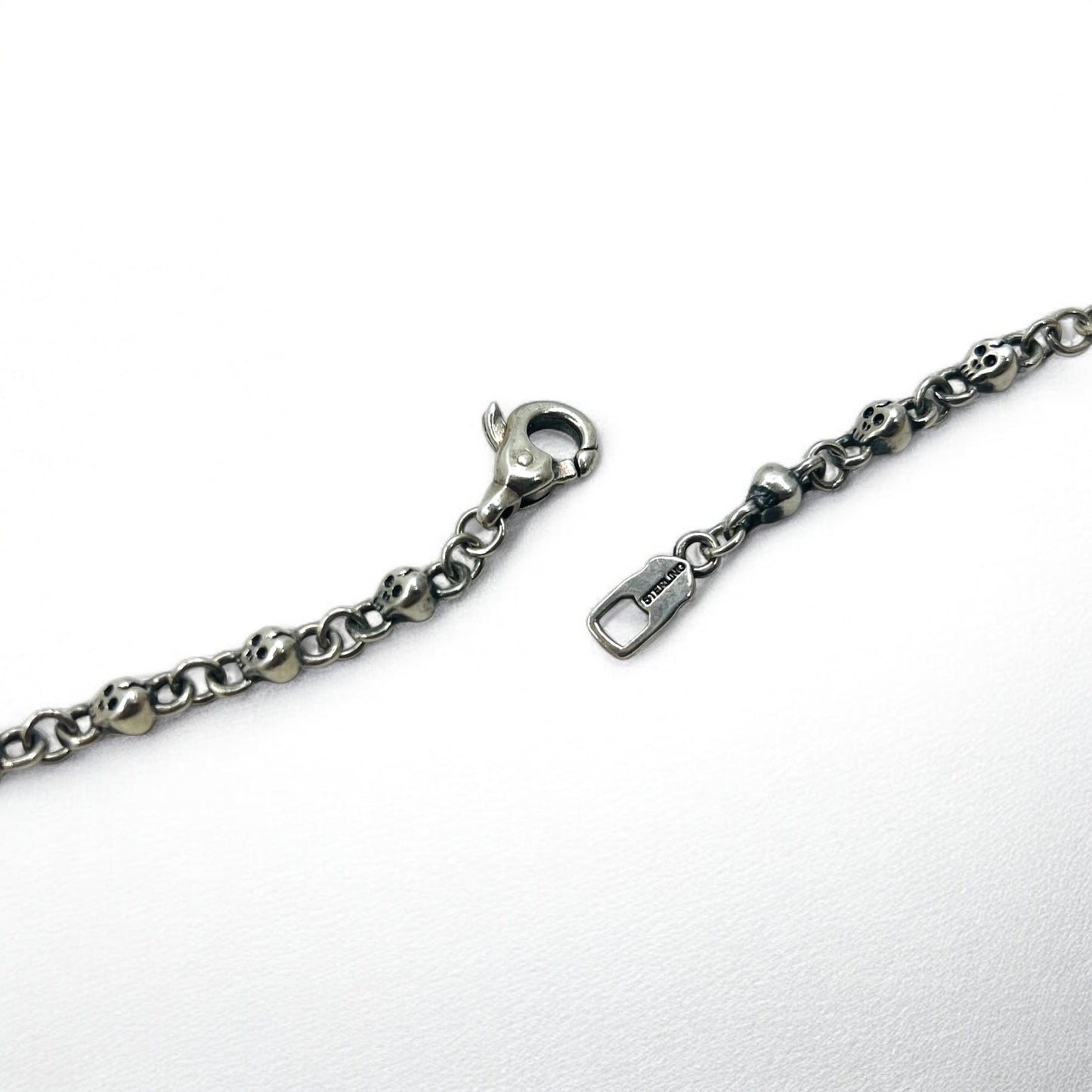 Vintage Skull Chain Necklace スカルチェーン ネックレス ペンダント シルバー STERLING 925 ゴシック ロック