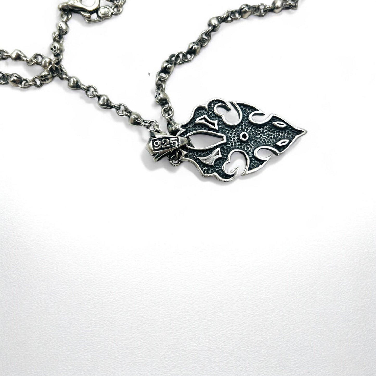 Vintage Skull Chain Necklace スカルチェーン ネックレス ペンダント シルバー STERLING 925 ゴシック ロック