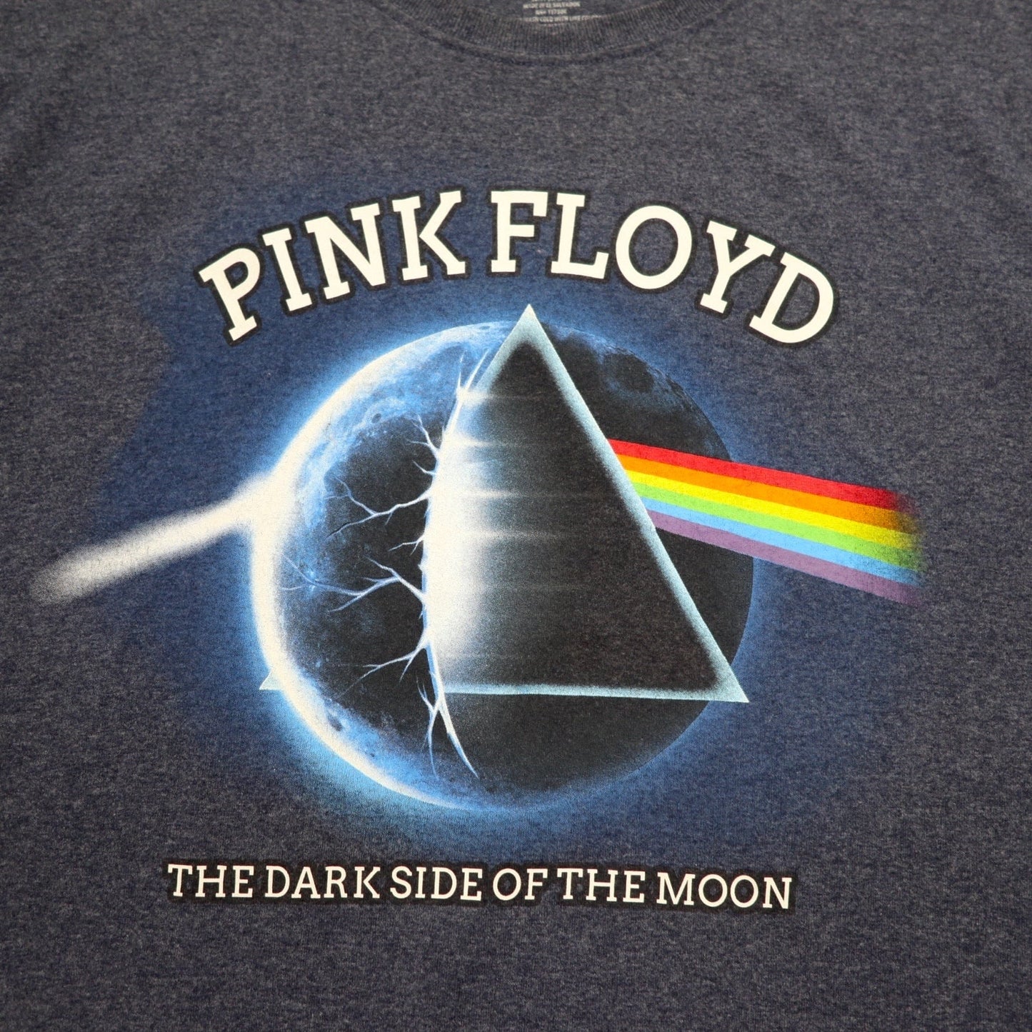 PINK FLOYD ピンクフロイド ロック バンド Tシャツ バンT 2XL ネイビー 狂気 The Dark Side of the Moon エルサルバドル製