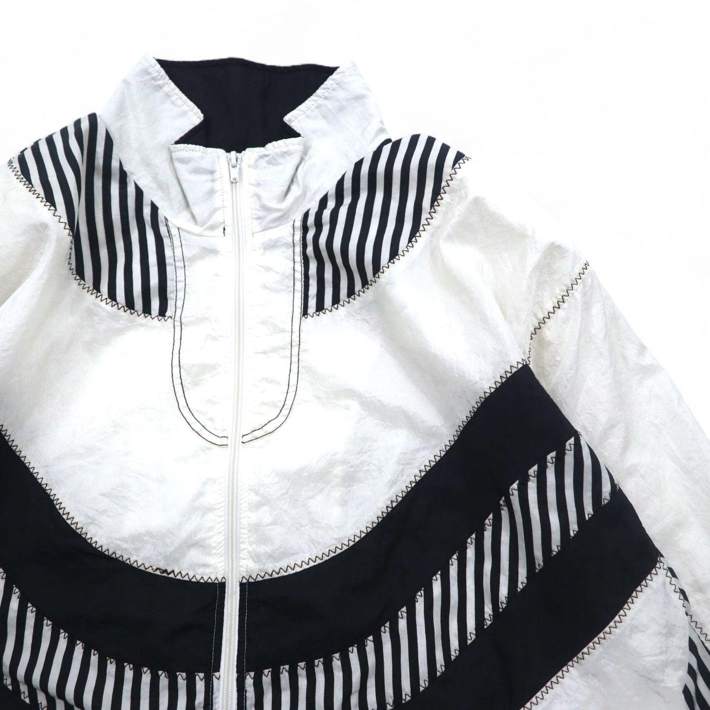 Vintage 80s Windbreaker Jacket SUNTERRA ナイロンジャケット ジャージ L ホワイト 総柄