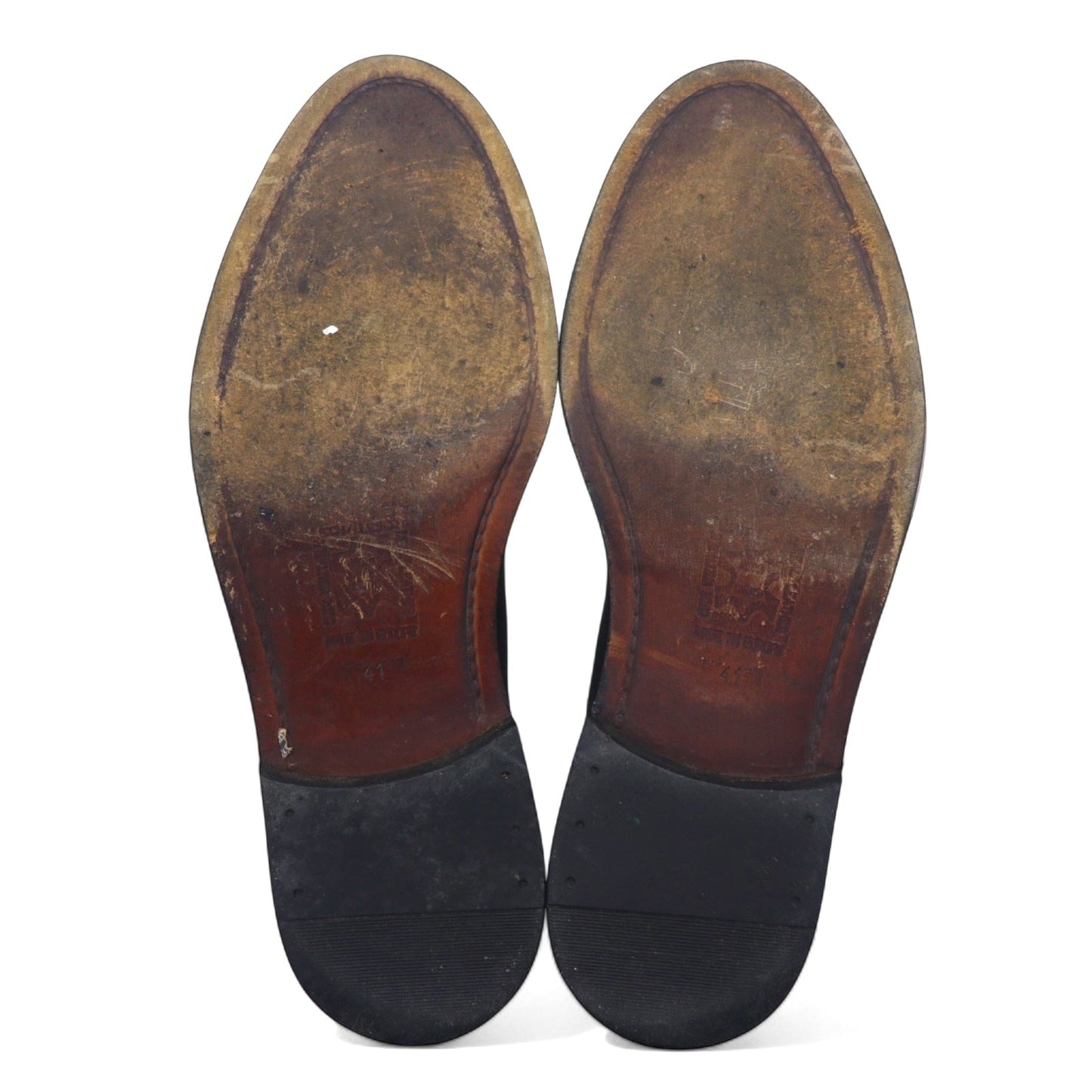 edward BROTHERS ヨーロッパ製 ストレートチップ メダリオン ドレスシューズ 25.5cm ブラック レザー