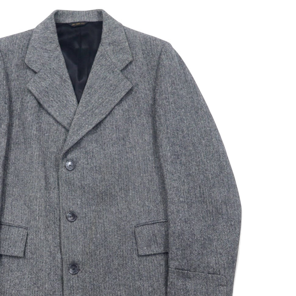 EAGLE CLOTHES 70年代 ツイード チェスターコート L グレー ウール ヘリンボーン  GUNTER'S