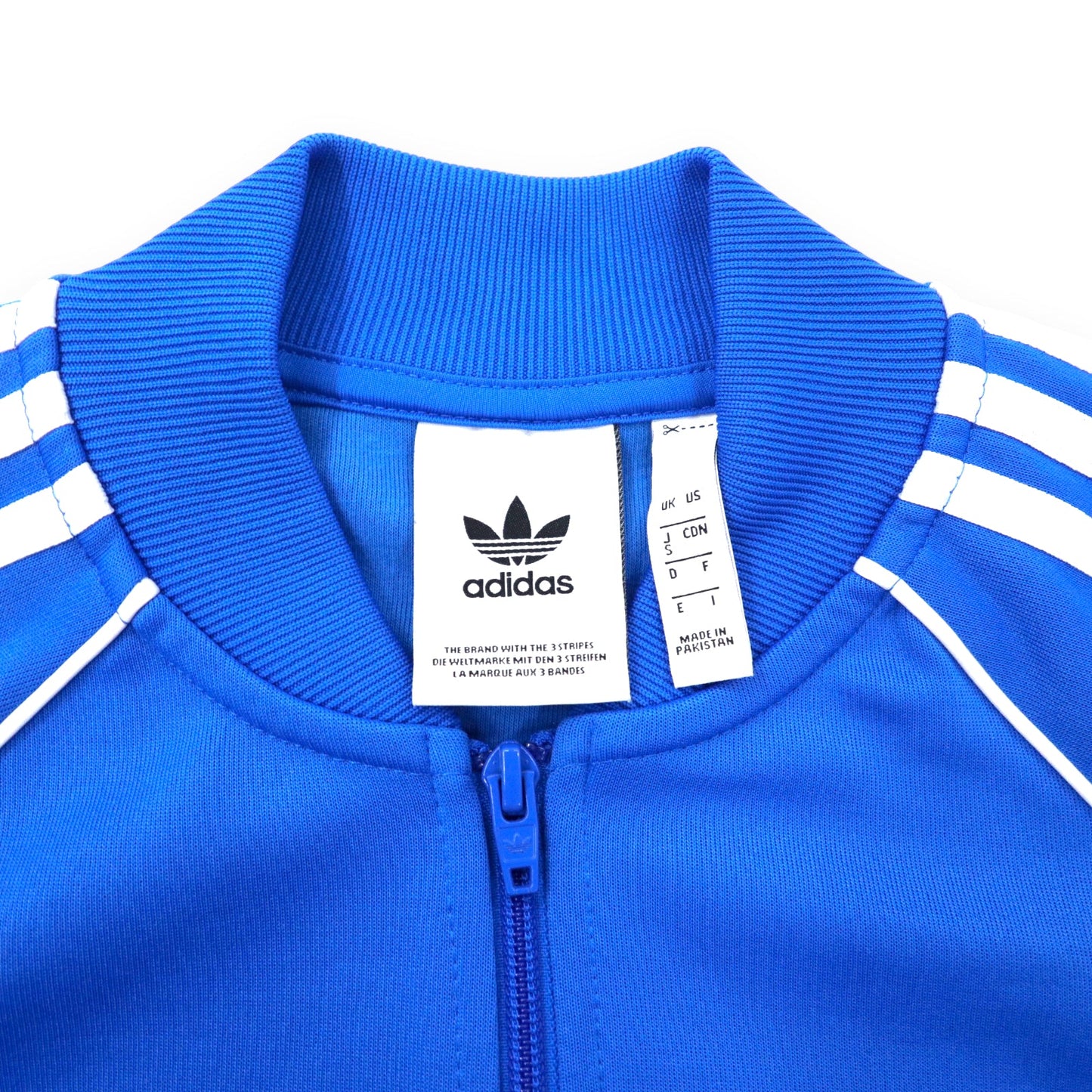 adidas originals ATP型 トラックジャケット ジャージ S ブルー ポリエステル ダブルジップ 3ストライプス トレフォイルロゴ SST TRACK JACKET BLUEBIRD ED6053