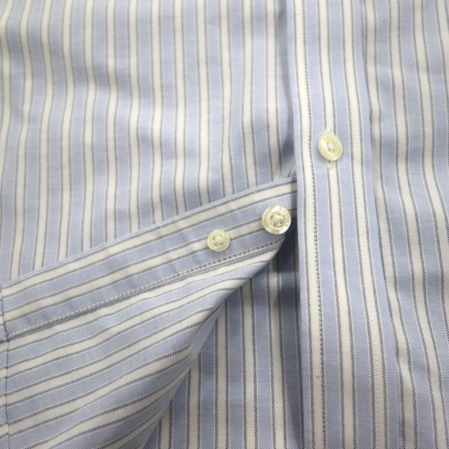 Brooks Brothers オックスフォード ボタンダウンシャツ 2XL ブルー ホワイト ストライプ ワンポイントロゴ