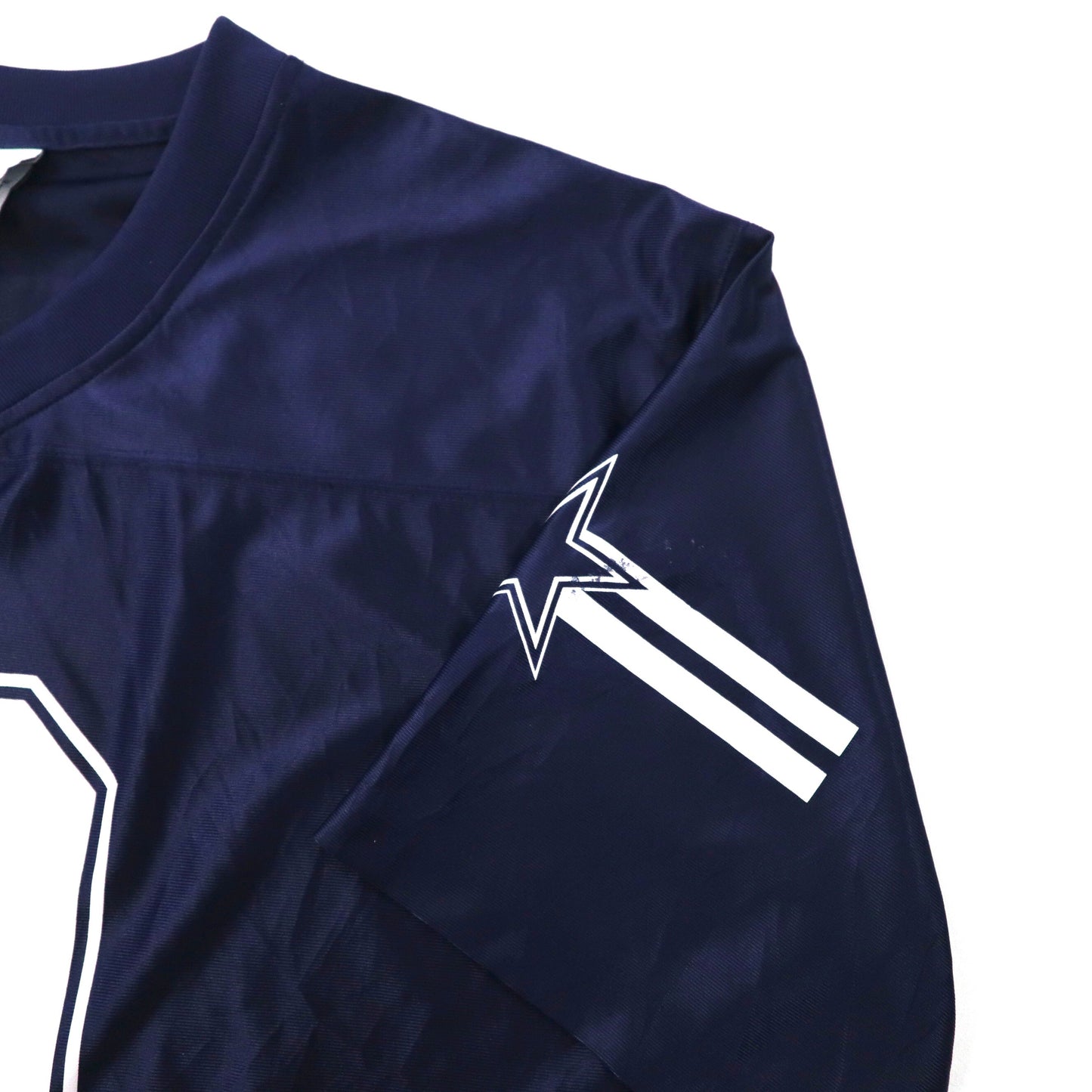 COWBOYS AUTHENTIC APPAREL ゲームシャツ L ネイビー ポリエステル NFL Dallas Cowboys ナンバリング ビッグサイズ
