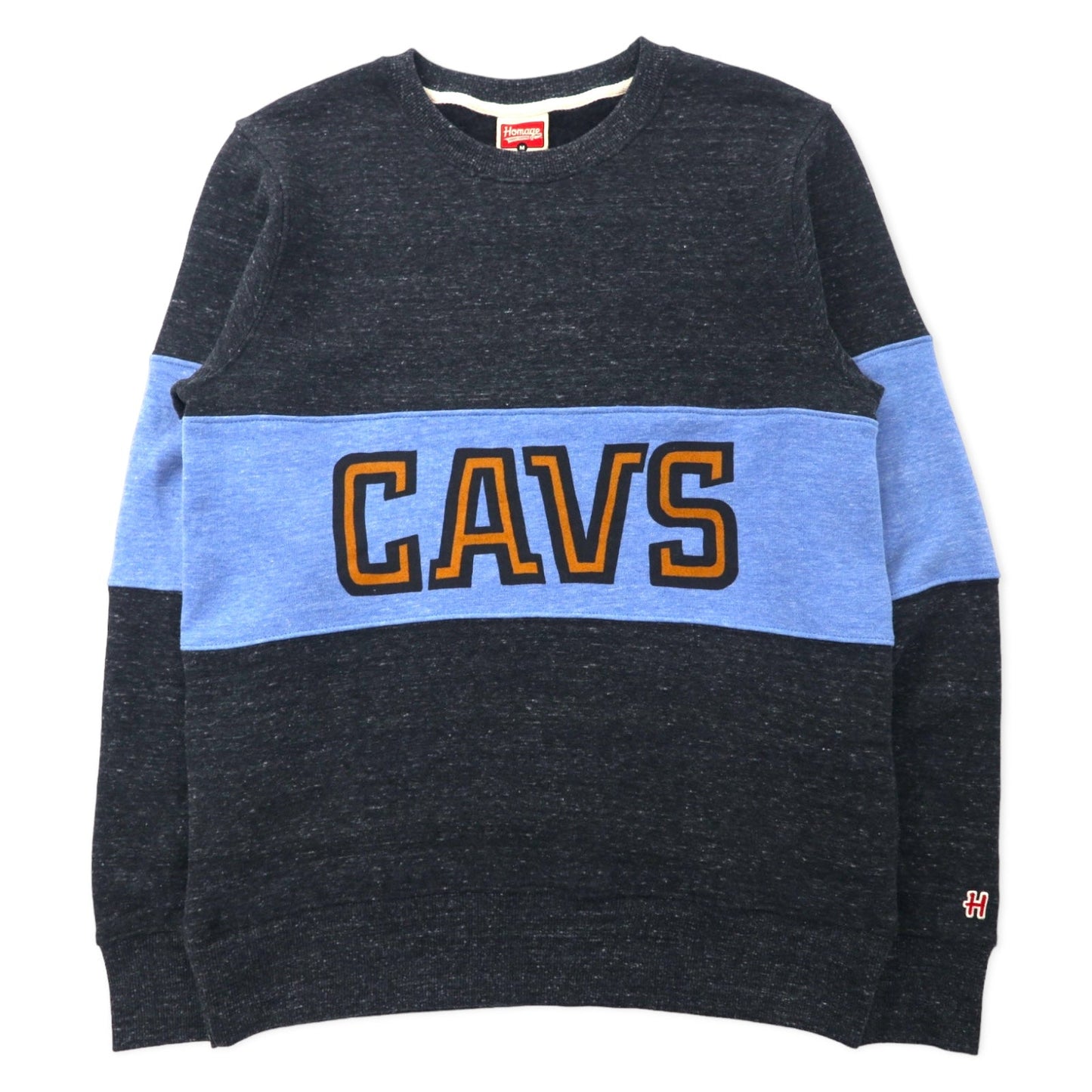 Homage USA製 プリント スウェット M グレー ポリエステル コットン 裏起毛 CAVS
