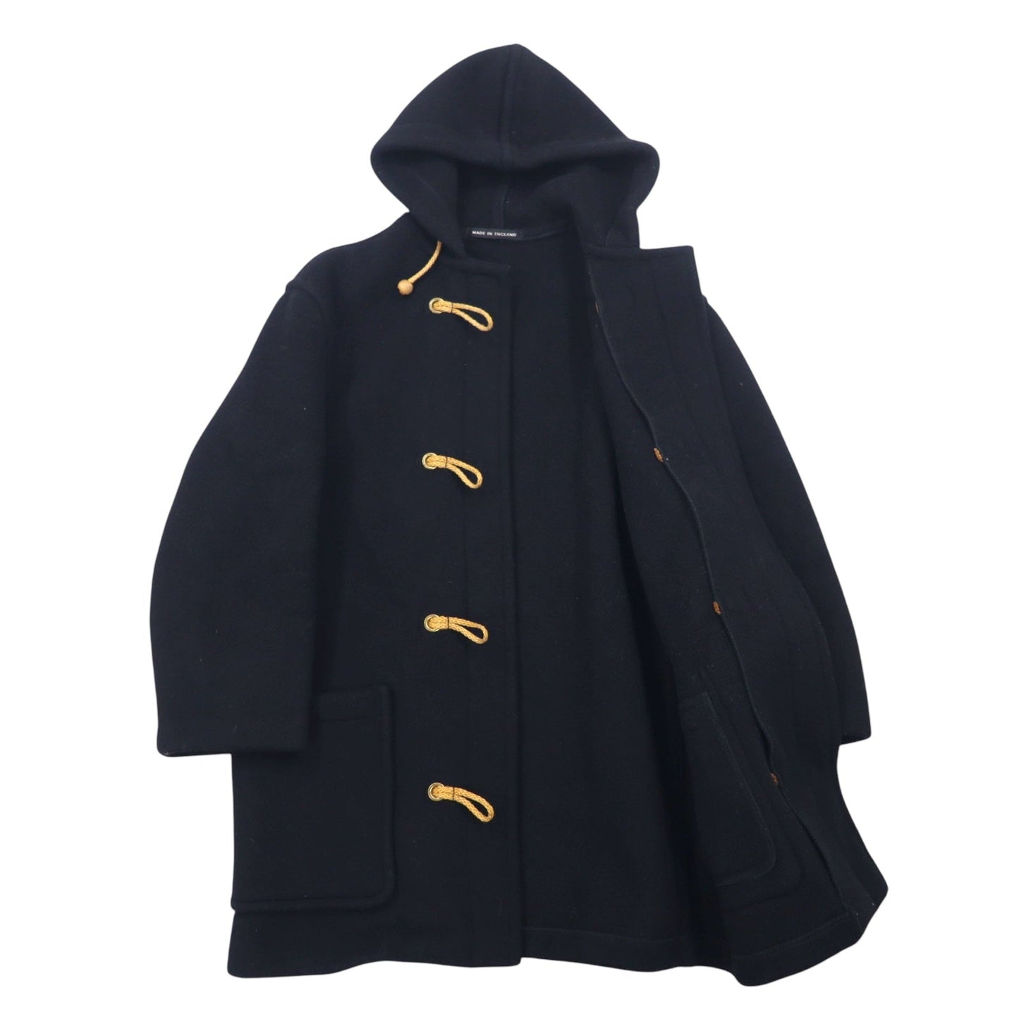 Gloverall イングランド製 メルトン ダッフルコート M ブラック ウール トグルボタン