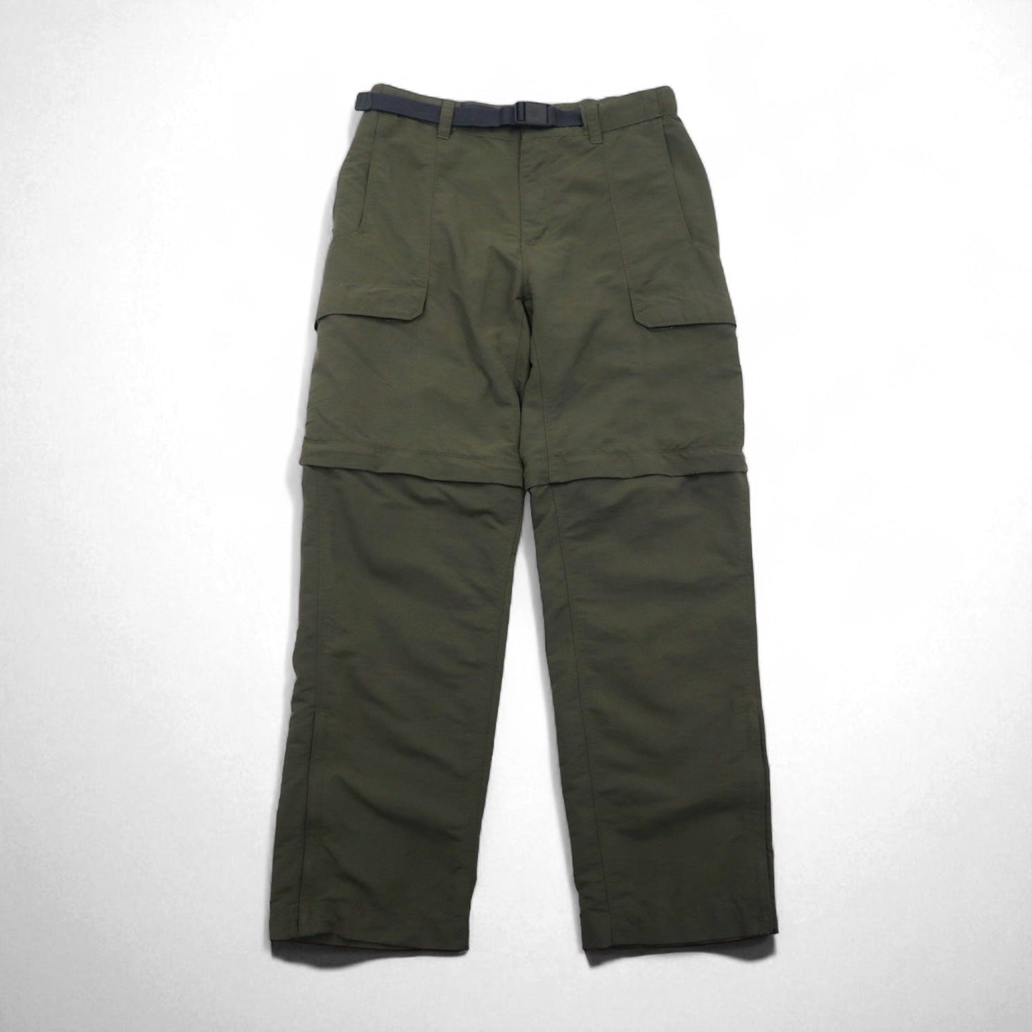 THE NORTH FACE アウトドア 2WAY コンバーチブル カーゴパンツ ショートパンツ M カーキ ナイロン US規格 AJFB
