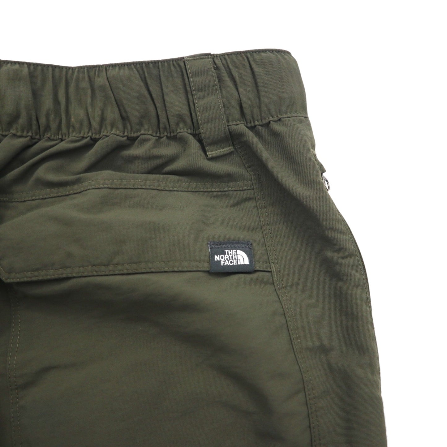 THE NORTH FACE アウトドア 2WAY コンバーチブル カーゴパンツ ショートパンツ M カーキ ナイロン US規格 AJFB
