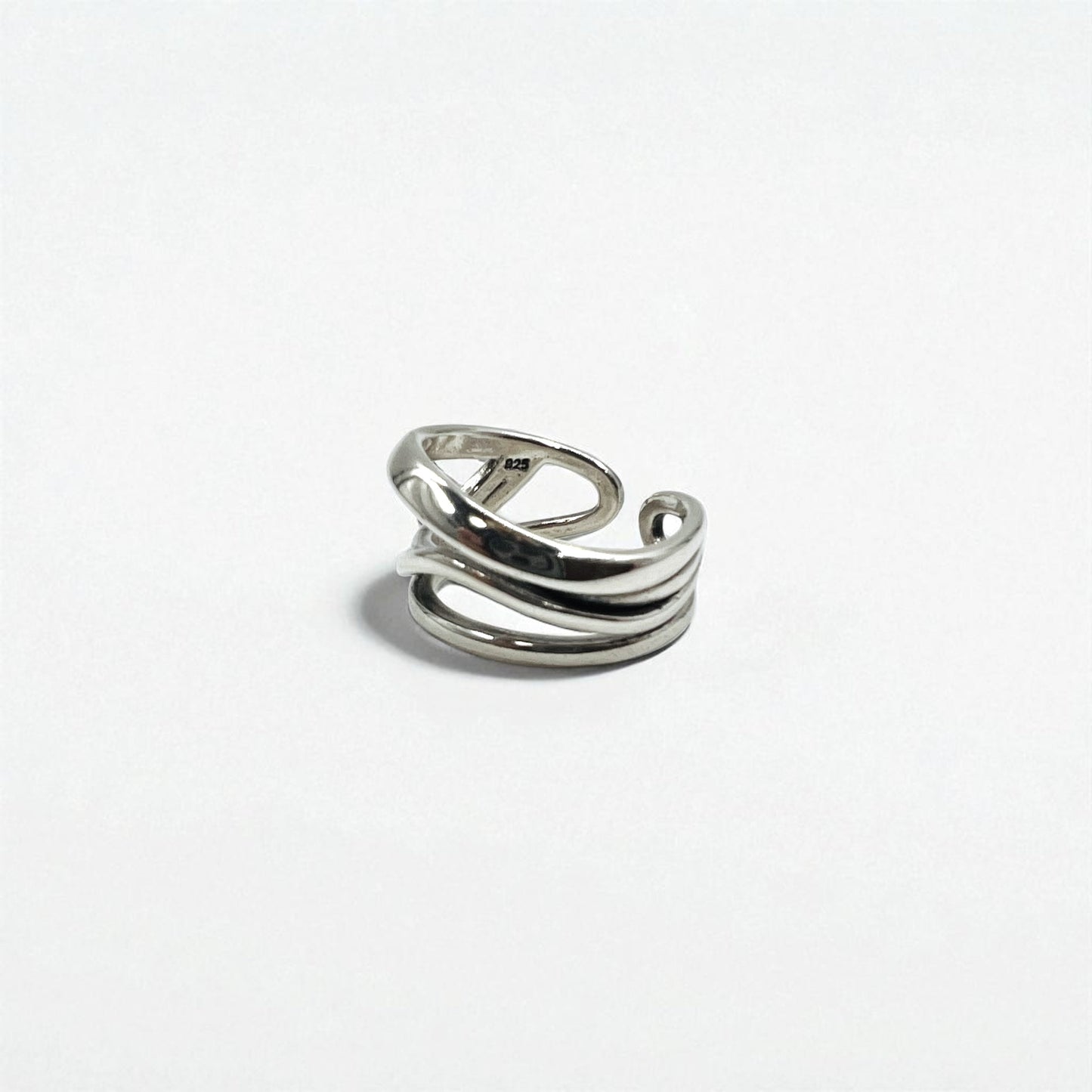 Vintage Silver Open Ring ウェーブデザイン オープン リング 指輪 シルバー 925
