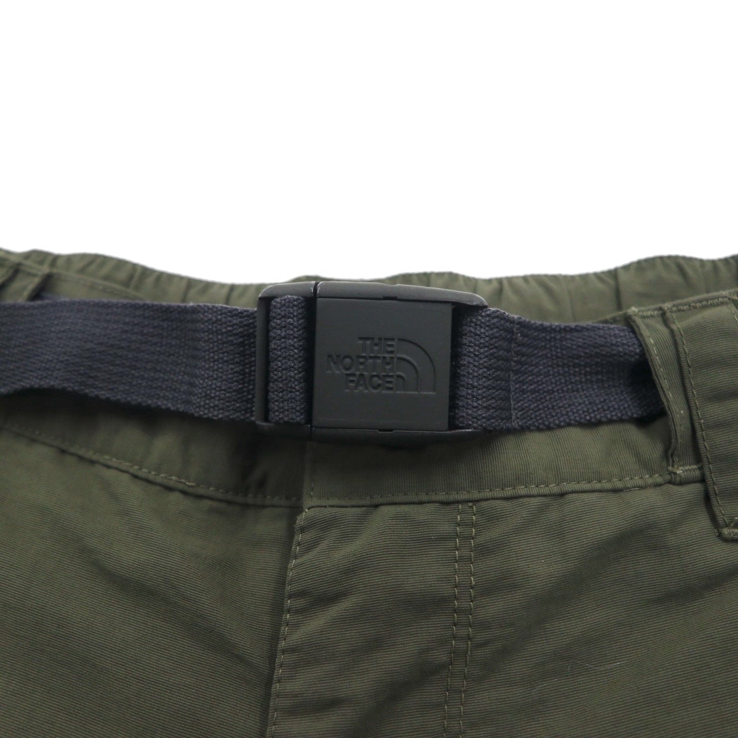 THE NORTH FACE アウトドア 2WAY コンバーチブル カーゴパンツ ショートパンツ M カーキ ナイロン US規格 AJFB
