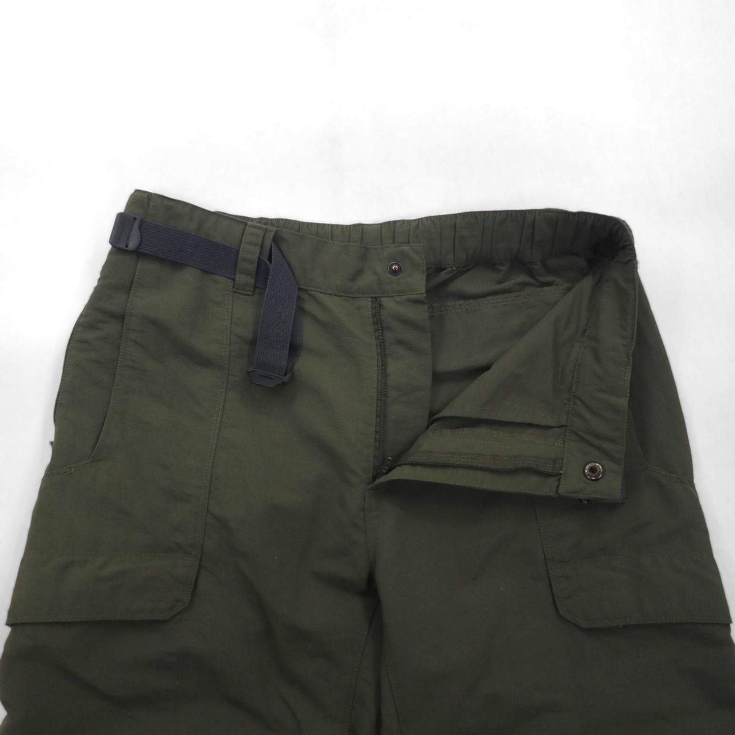THE NORTH FACE アウトドア 2WAY コンバーチブル カーゴパンツ ショートパンツ M カーキ ナイロン US規格 AJFB