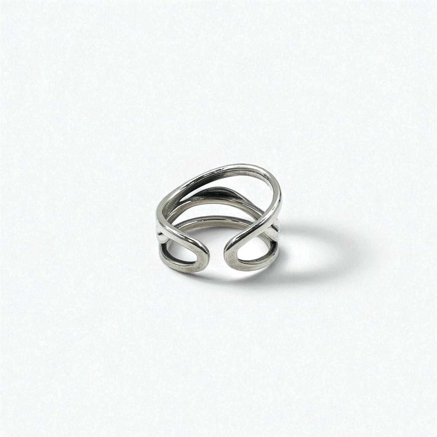 Vintage Silver Open Ring ウェーブデザイン オープン リング 指輪 シルバー 925