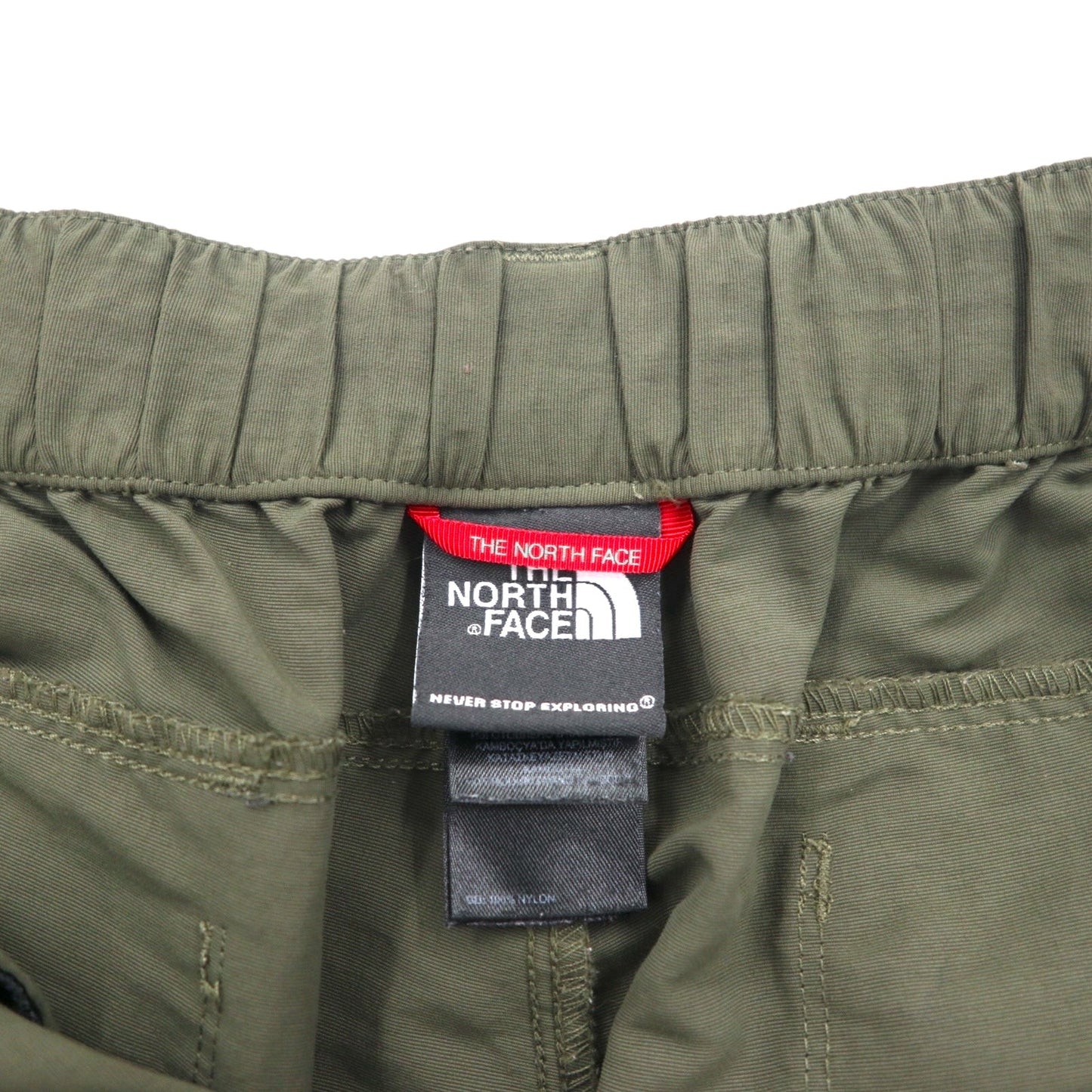 THE NORTH FACE アウトドア 2WAY コンバーチブル カーゴパンツ ショートパンツ M カーキ ナイロン US規格 AJFB