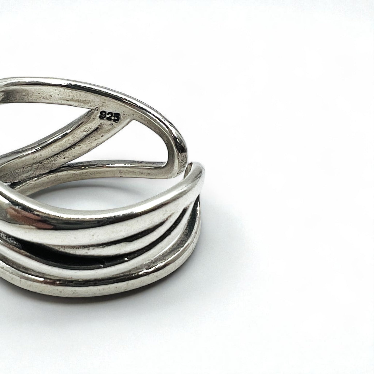Vintage Silver Open Ring ウェーブデザイン オープン リング 指輪 シルバー 925