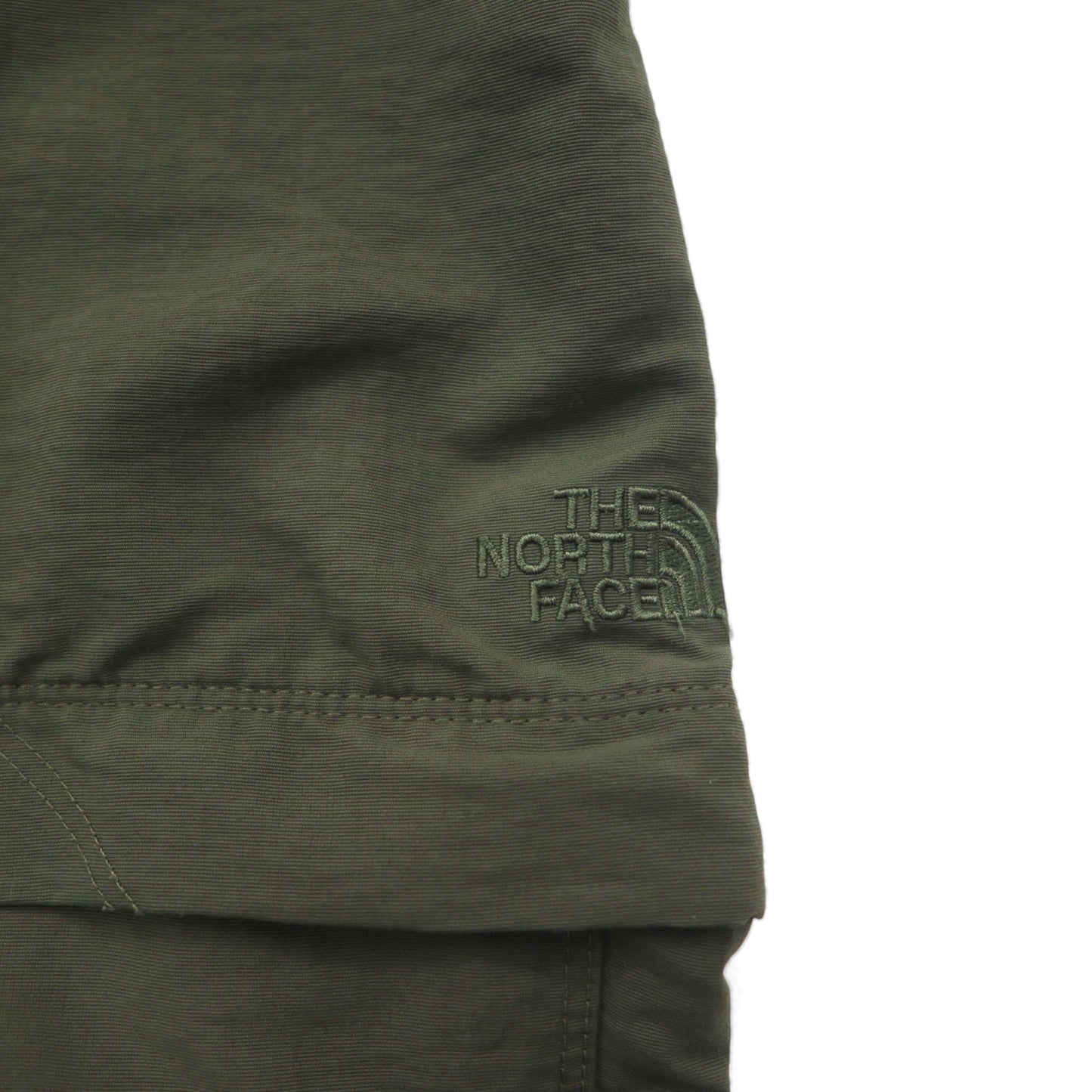 THE NORTH FACE アウトドア 2WAY コンバーチブル カーゴパンツ ショートパンツ M カーキ ナイロン US規格 AJFB