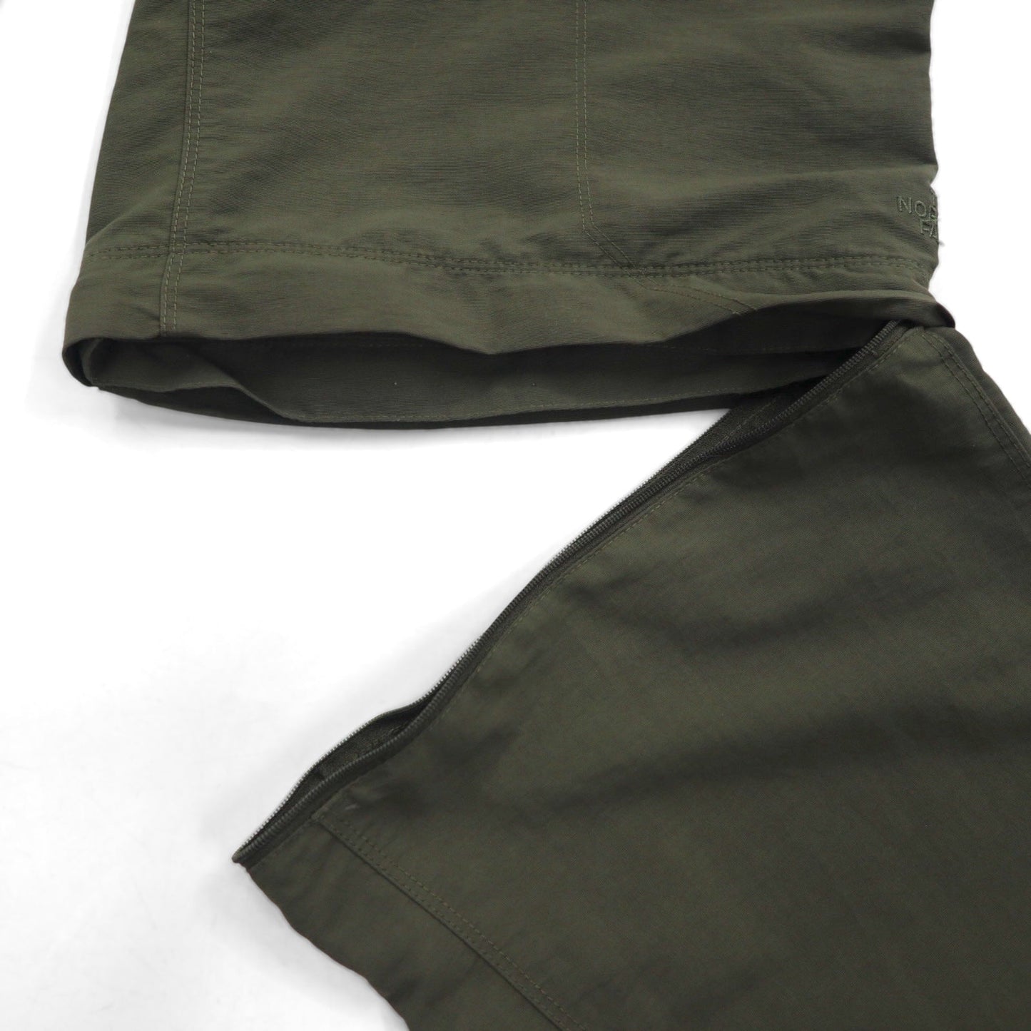 THE NORTH FACE アウトドア 2WAY コンバーチブル カーゴパンツ ショートパンツ M カーキ ナイロン US規格 AJFB