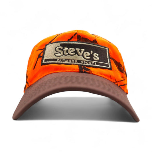 MOSSY OAK リアルツリーカモ アウトドアキャップ FREE ベルト オレンジ コットン Steve's