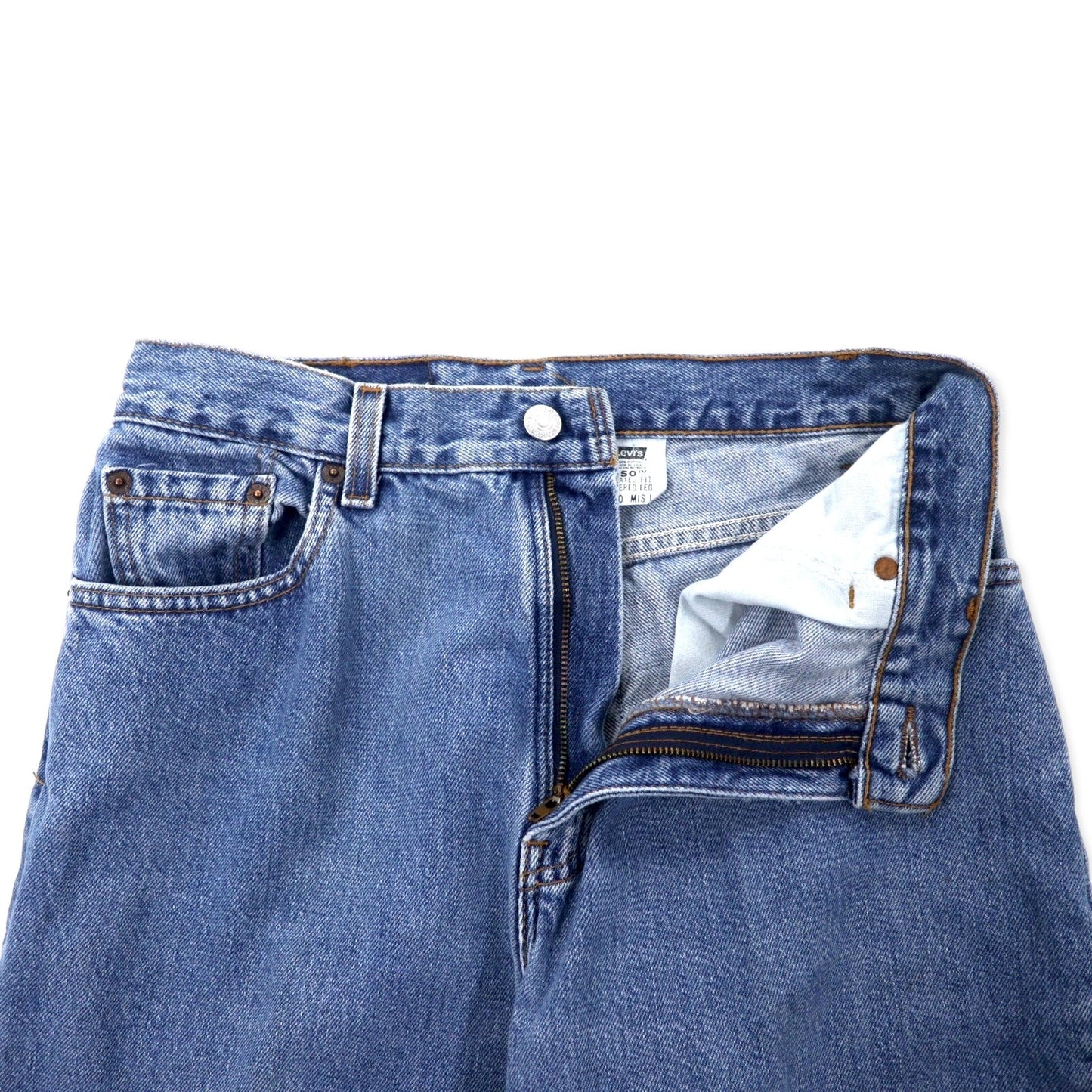 Levi's USA製 90年代 550 リラックスフィット テーパード デニムパンツ 10 ブルー アイスウォッシュ コットン ボタン裏512