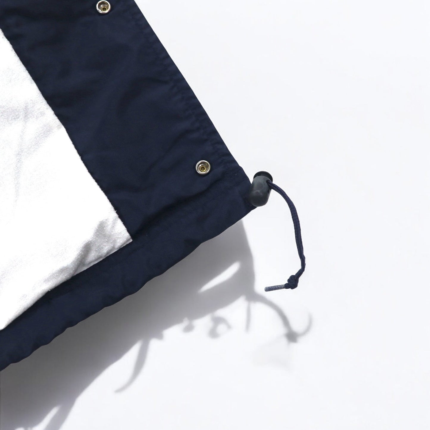 Champion 90年代 ロング コーチジャケット M ネイビー スクリプトロゴ バックプリント